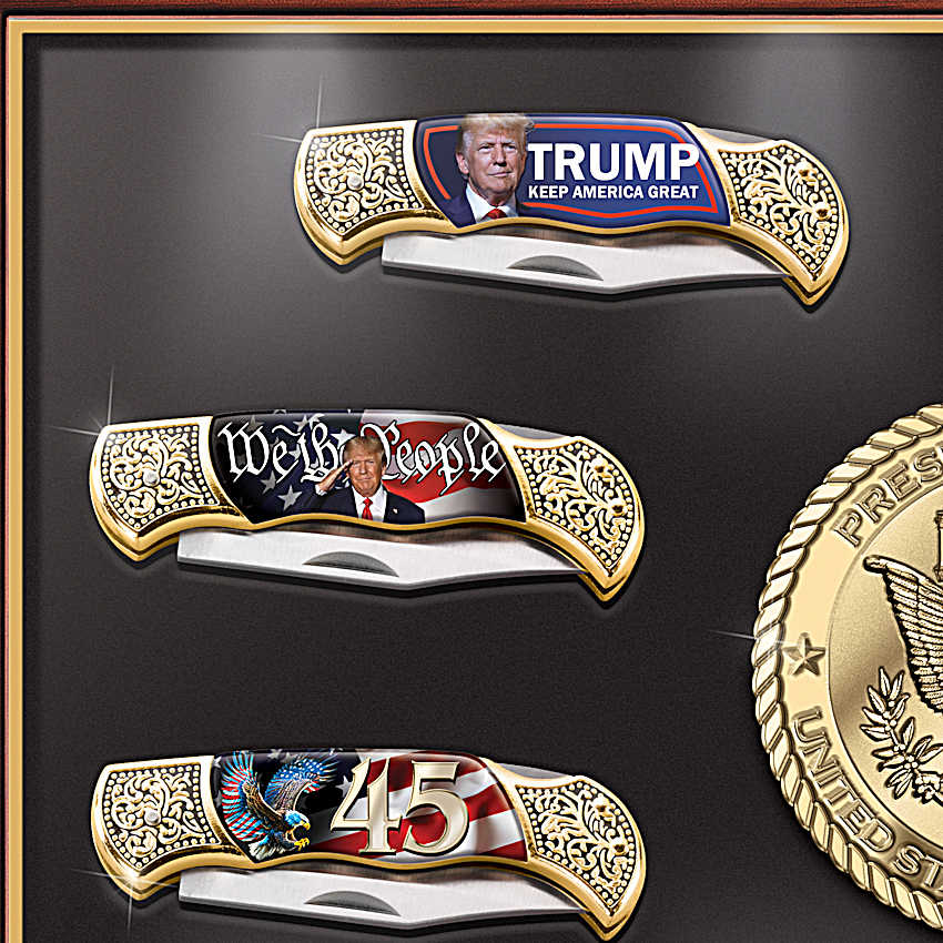 President Donald Trump Stainless Steel-Blade Folding Knives With