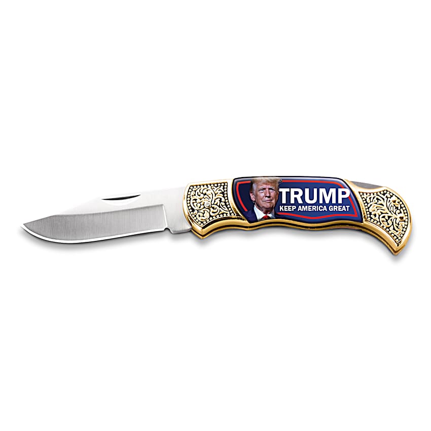 President Donald Trump Stainless Steel-Blade Folding Knives With