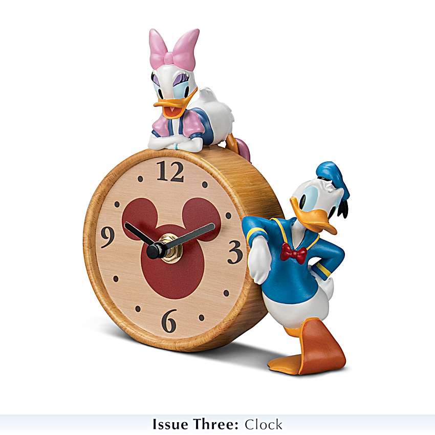 Disney Mickey Mouse 置時計 木製風 アナログ　稼働品 Disney Mickey Mouse And Friends Desk Accessory Collection
