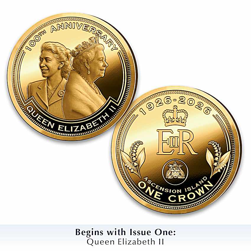 コレクション the Prince of Wales & QueenElizabeth II Queen Elizabeth II 24K Gold-Plated Legal Tender Coin Collection