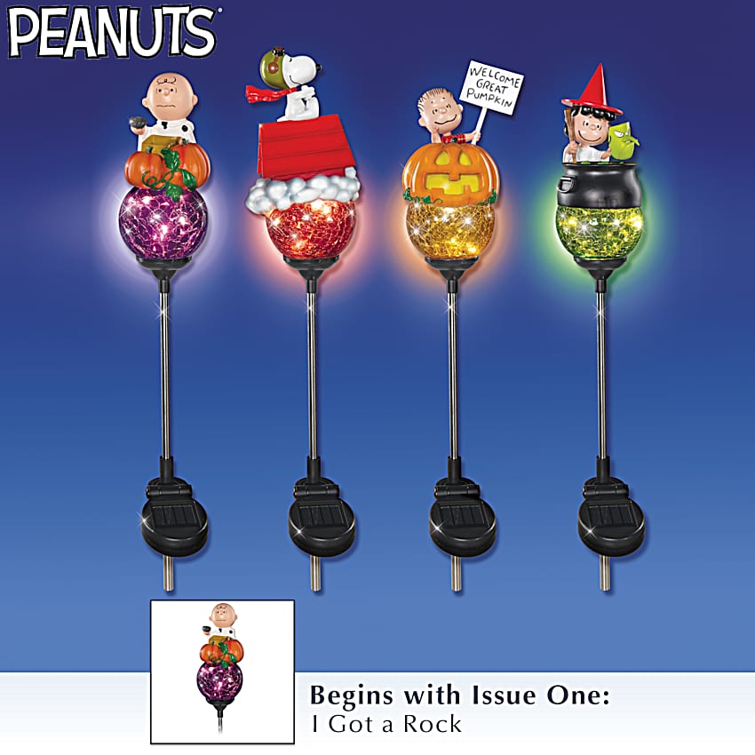 PEANUTS Illuminated Path Lights Collection With Sculpted Halloween