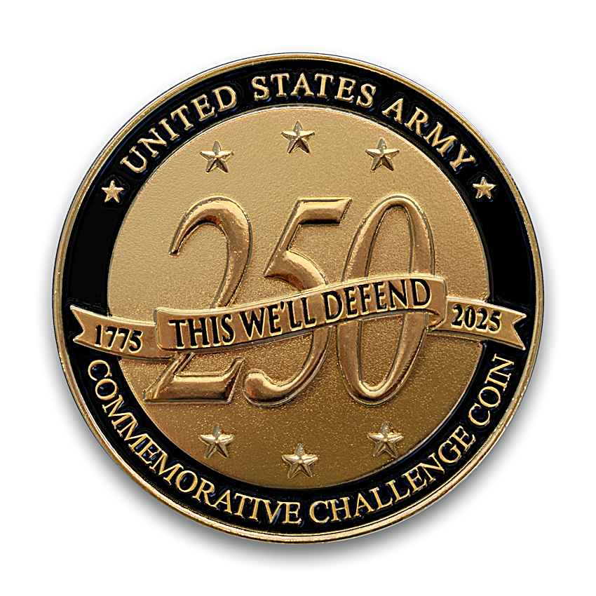 24K Gold-Plated Challenge Coin Collection With Imagery Honoring