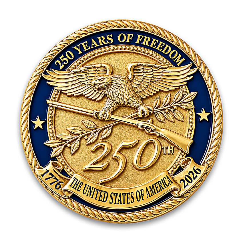 24K Gold-Plated Challenge Coins Celebrating Iconic Moments