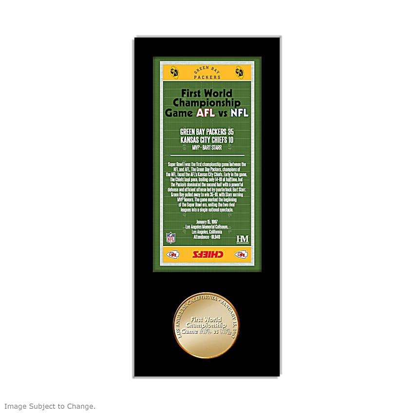 NFL Golden Bronze Coins And Tribute Super Bowl Tickets With