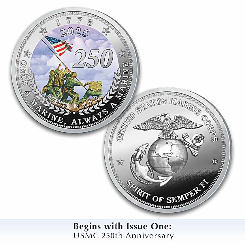 250th Anniversary Of The U.S. Marine Corps 99.9% Silver-Plated