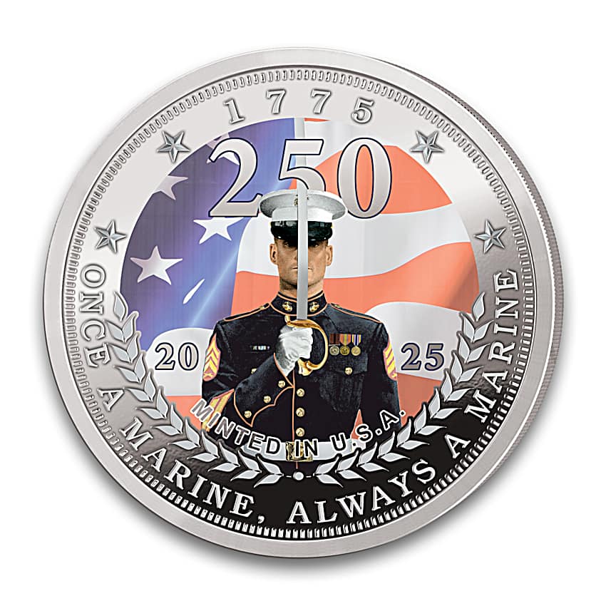 250th Anniversary Of The U.S. Marine Corps 99.9% Silver-Plated
