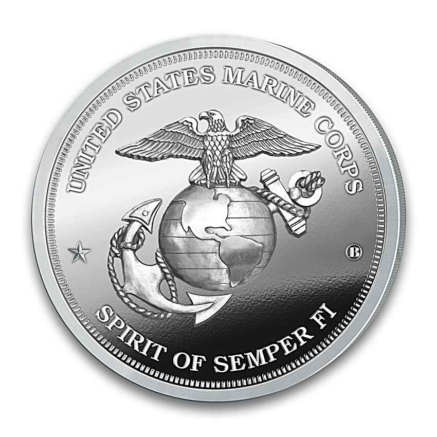 250th Anniversary Of The U.S. Marine Corps 99.9% Silver-Plated