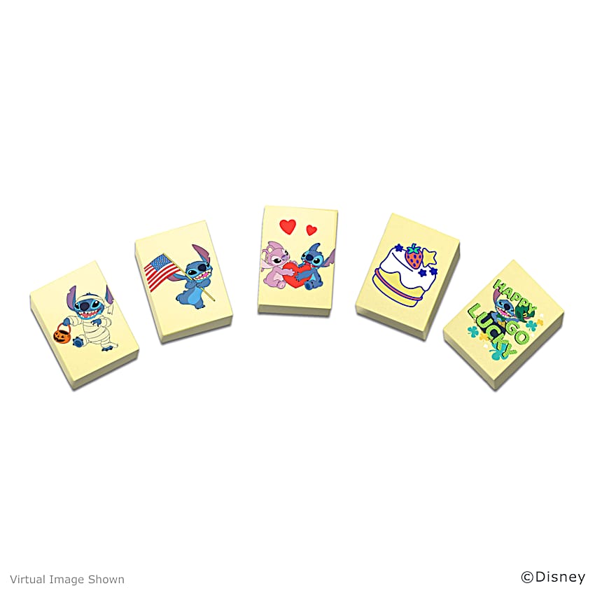 Perpetual Calendar Featuring Disneys Stitch Figurines, Month