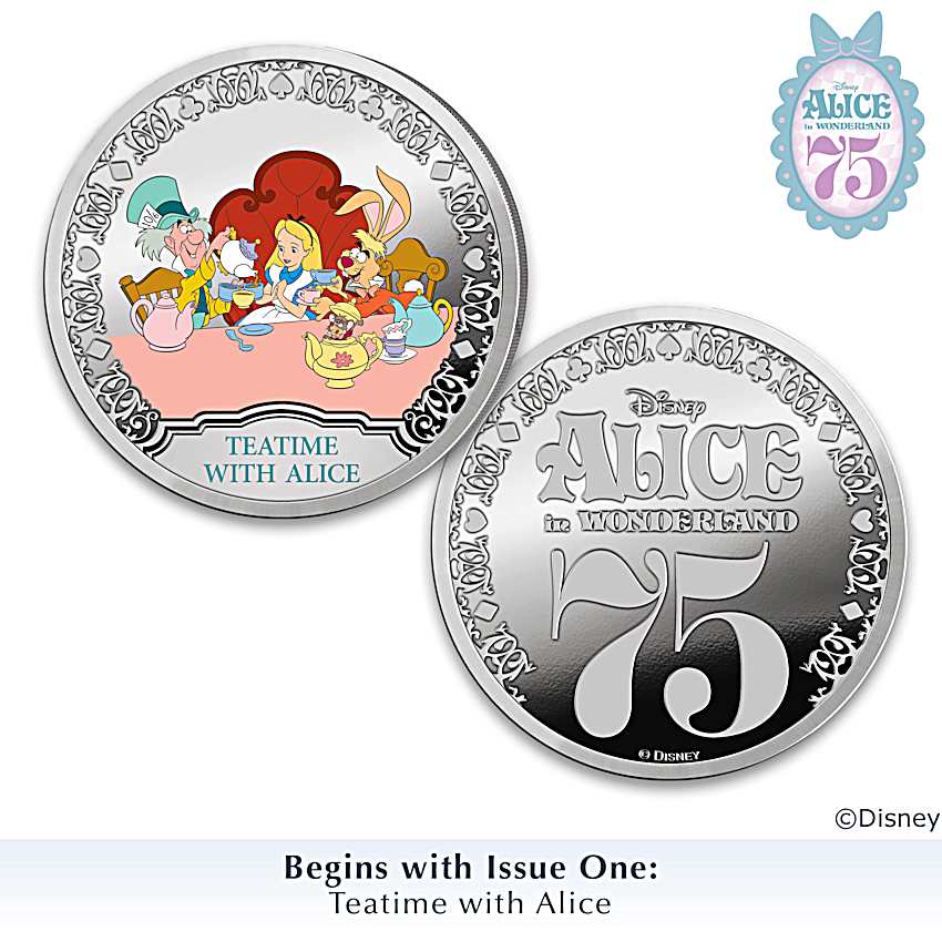 Disney Alice In Wonderland 99.9% Silver-Plated Proof Collection