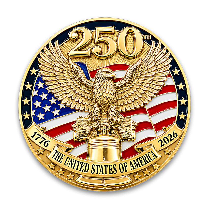 24K Gold-Plated Challenge Coins Celebrating Iconic Moments