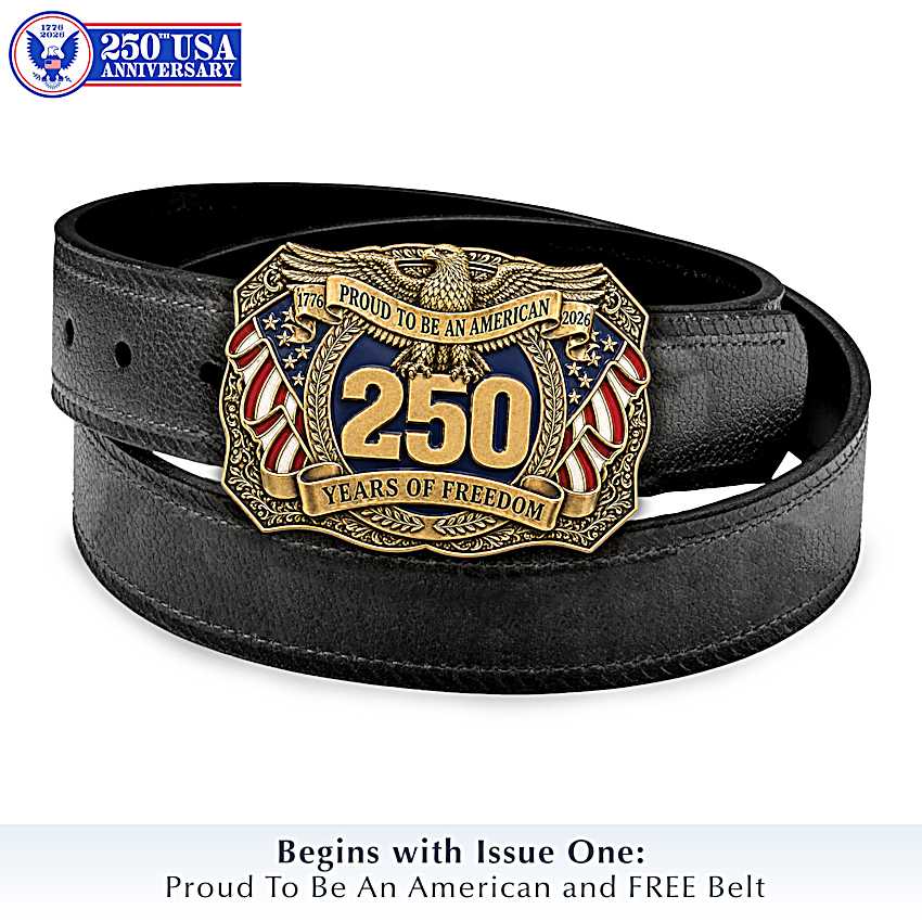 USA Metal Belt Buckle Collection With Sculpted Patriotic Imagery