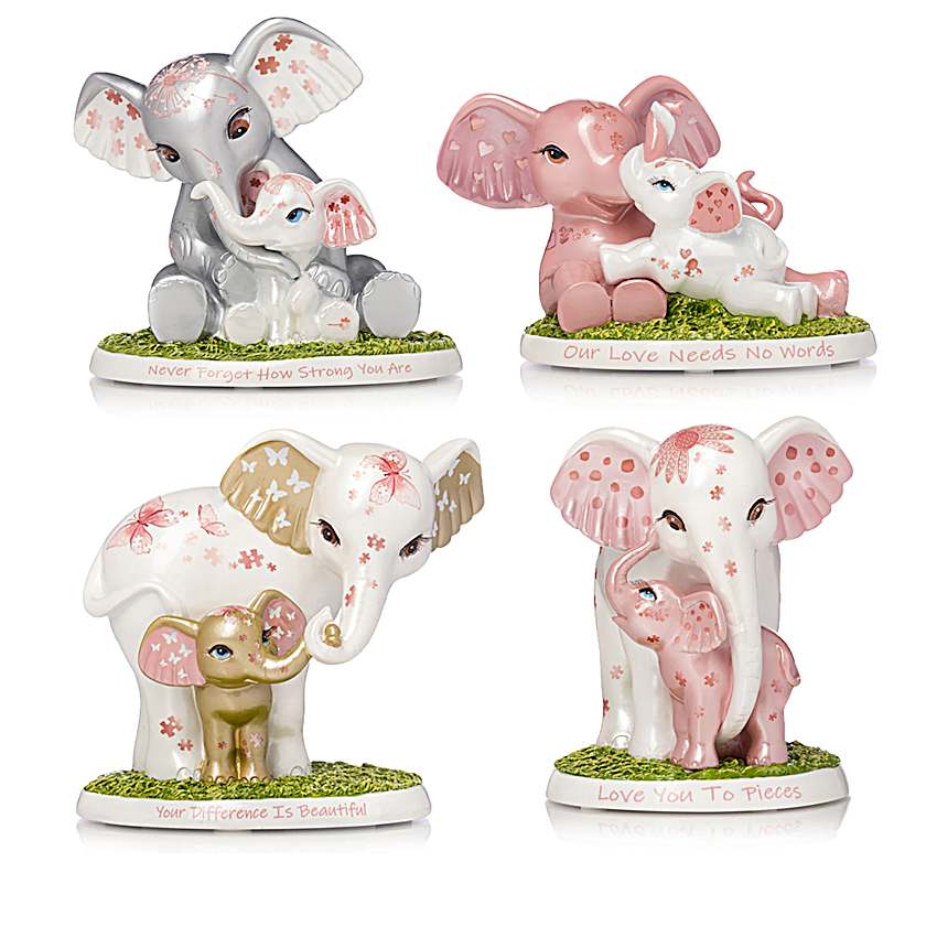 Parade Of Love Elephant Figurine Collection By Artist Blake Jensen