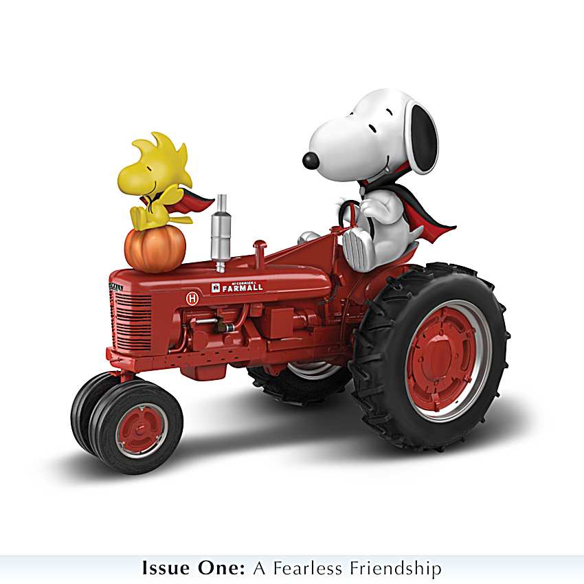 DANBURY MINT スヌーピー ハロウィン　トラック　snoopy PEANUTS Farmall Hand-Painted Halloween Hayride Sculptures