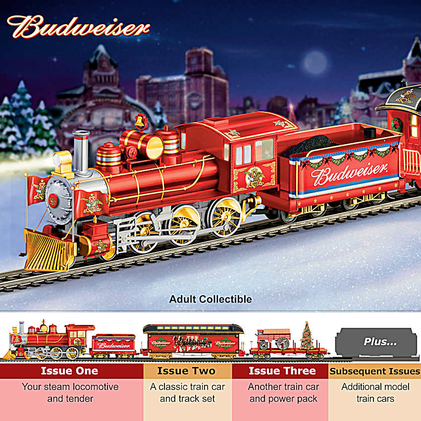 Budweiser Christmas Electric Model Train Collection: The King Of