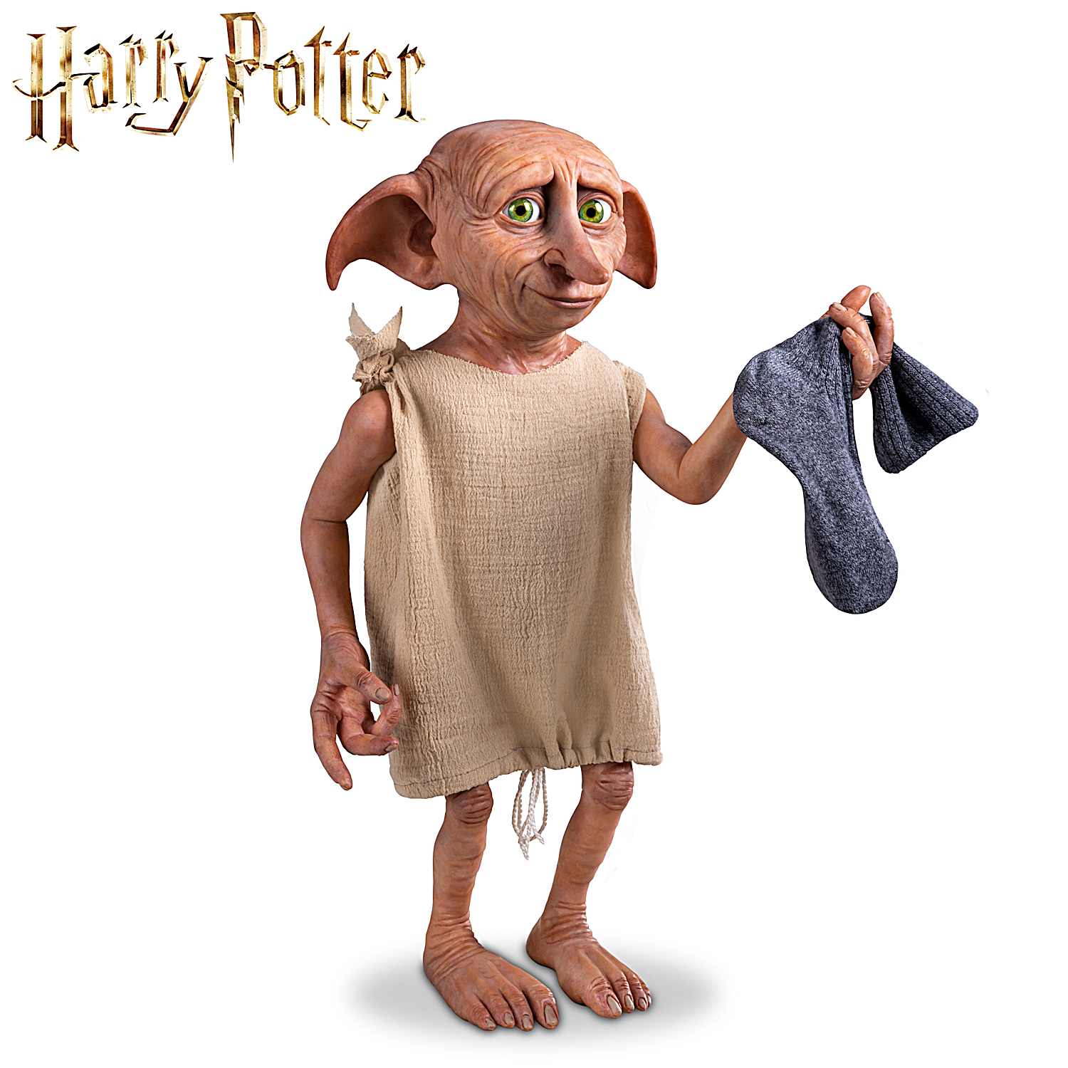 HARRY POTTER DOBBY THE HOUSE ELF Hand-Painted Poseable Portrait