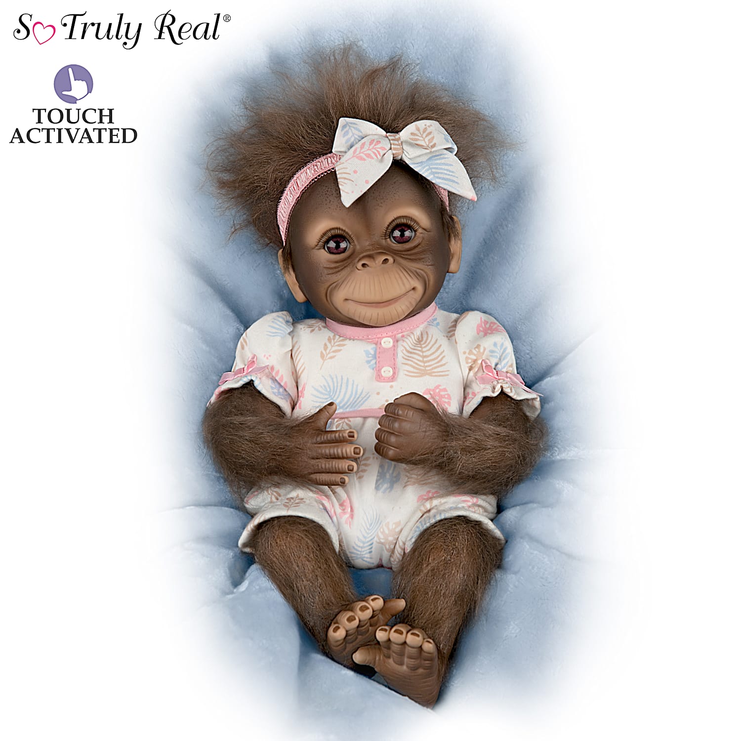 So Truly Real Keiko Lifelike Monkey Doll With Hand Applied Mohair Makes 5 Unique Sounds Depending On How You Hold Her