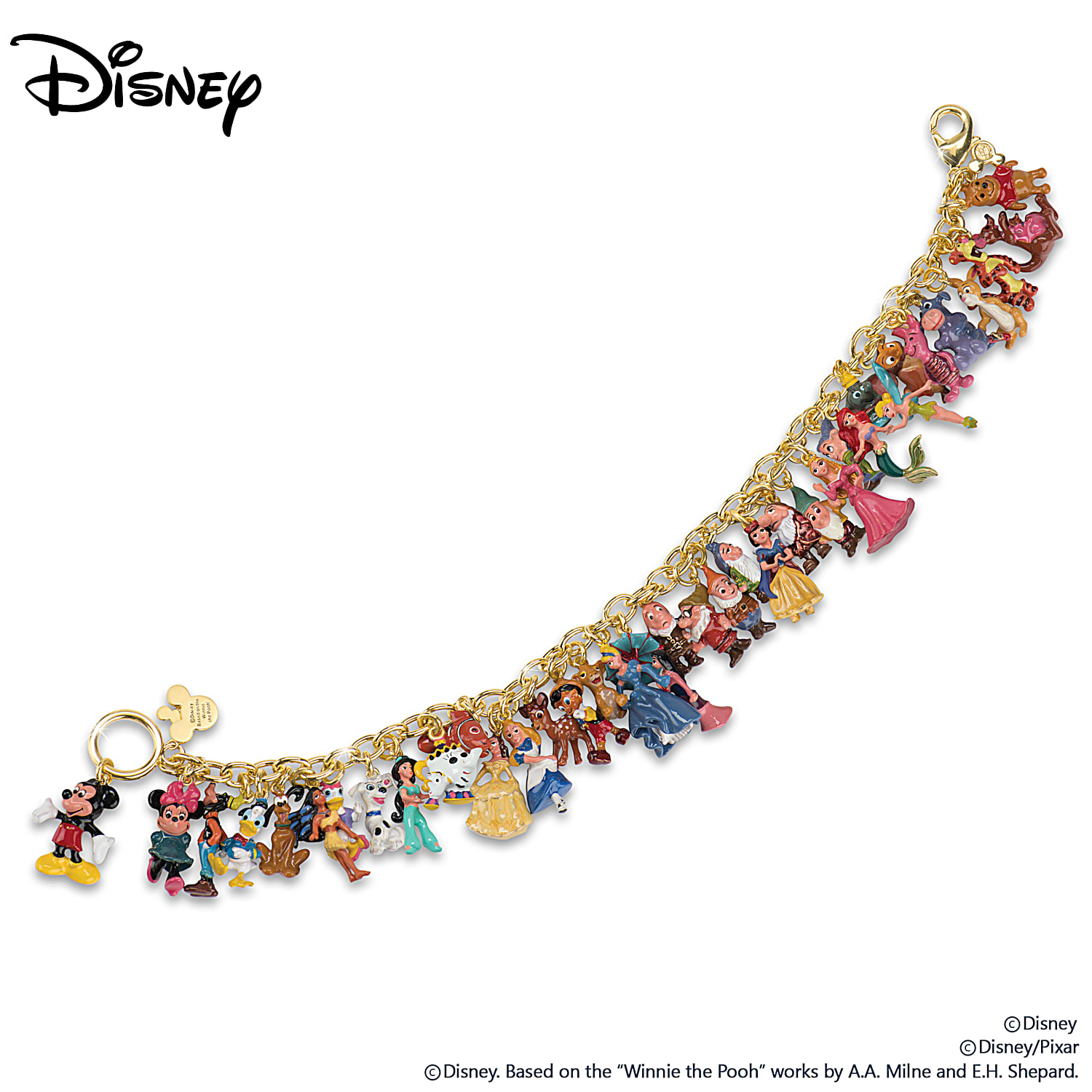 Disney-Bracelet à breloques CAN o et Stitch pour femme, bijoux