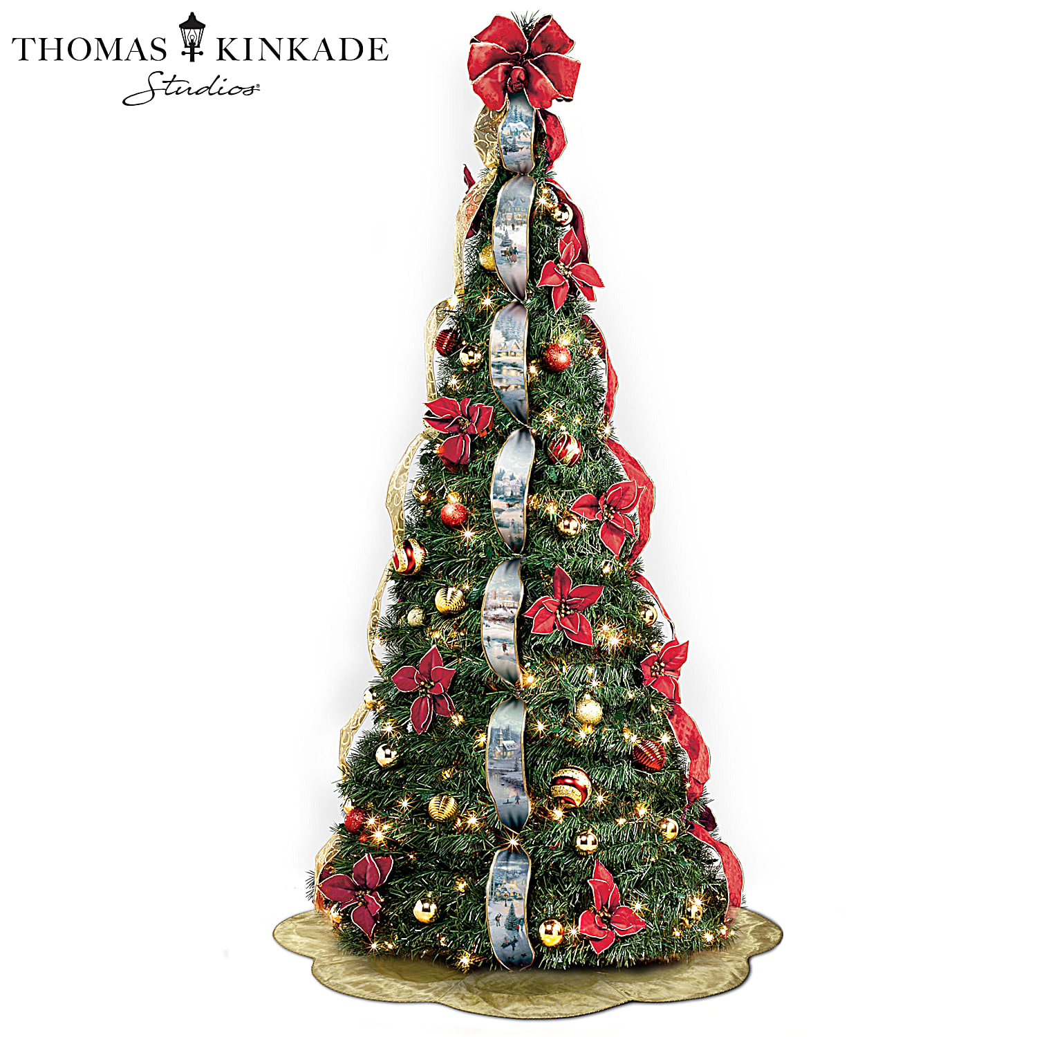 Christmas tree hot sale lit