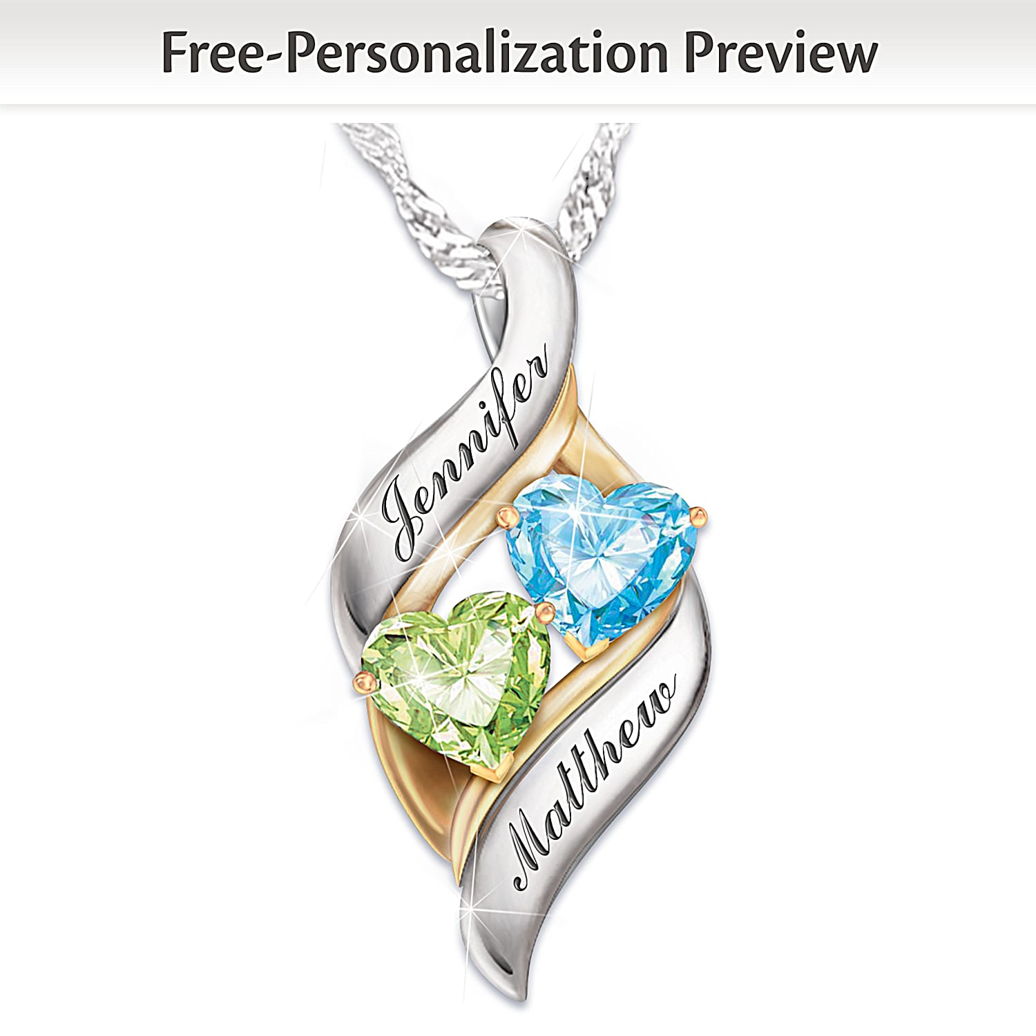 Bradford exchange birthstone necklace sale