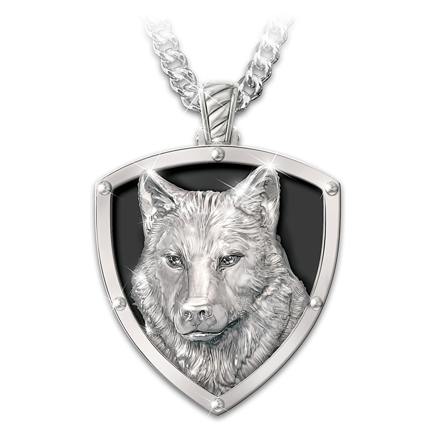 Wolf necklace mens new arrivals