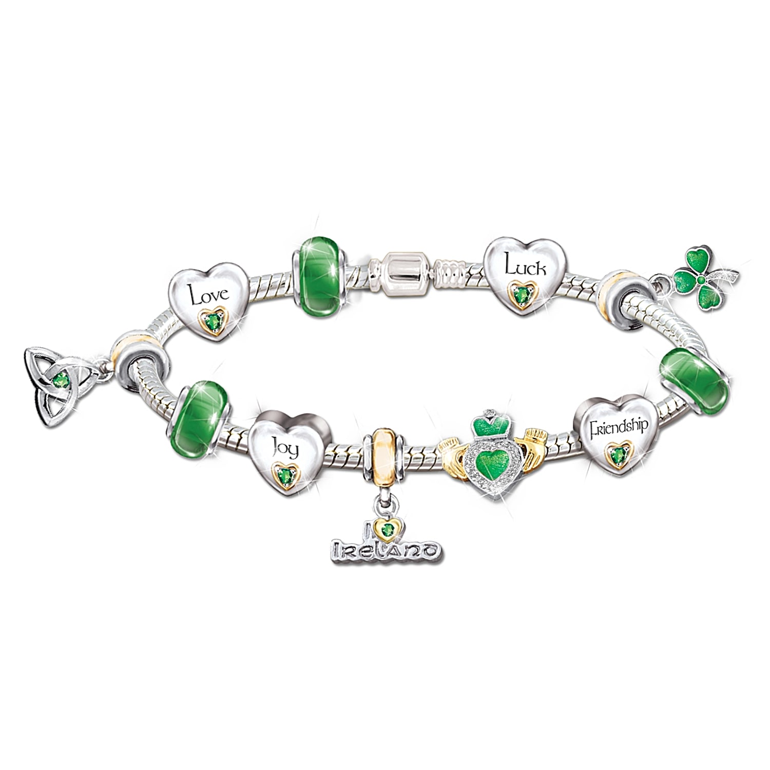 Irish Pride Charm Bracelet Irish Blessings