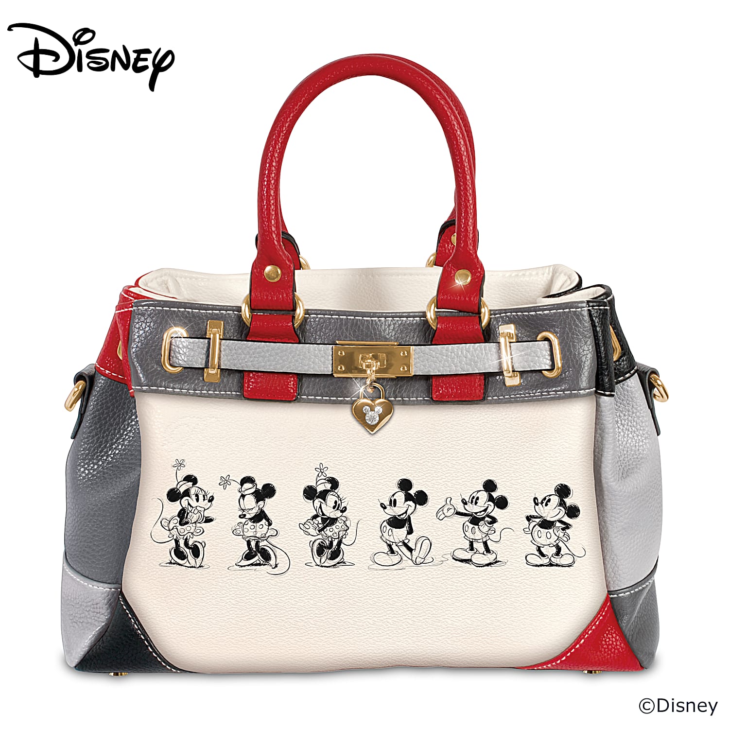 Hot Disney Fashion Mickey Minnie For Girl Handbag PU Leather
