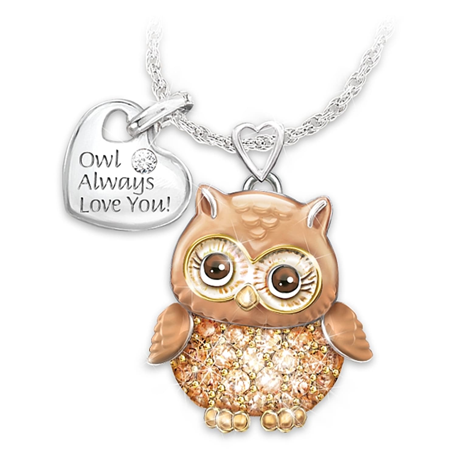 Womens Necklace Granddaughter Owl Always Love You Pendant Necklace
