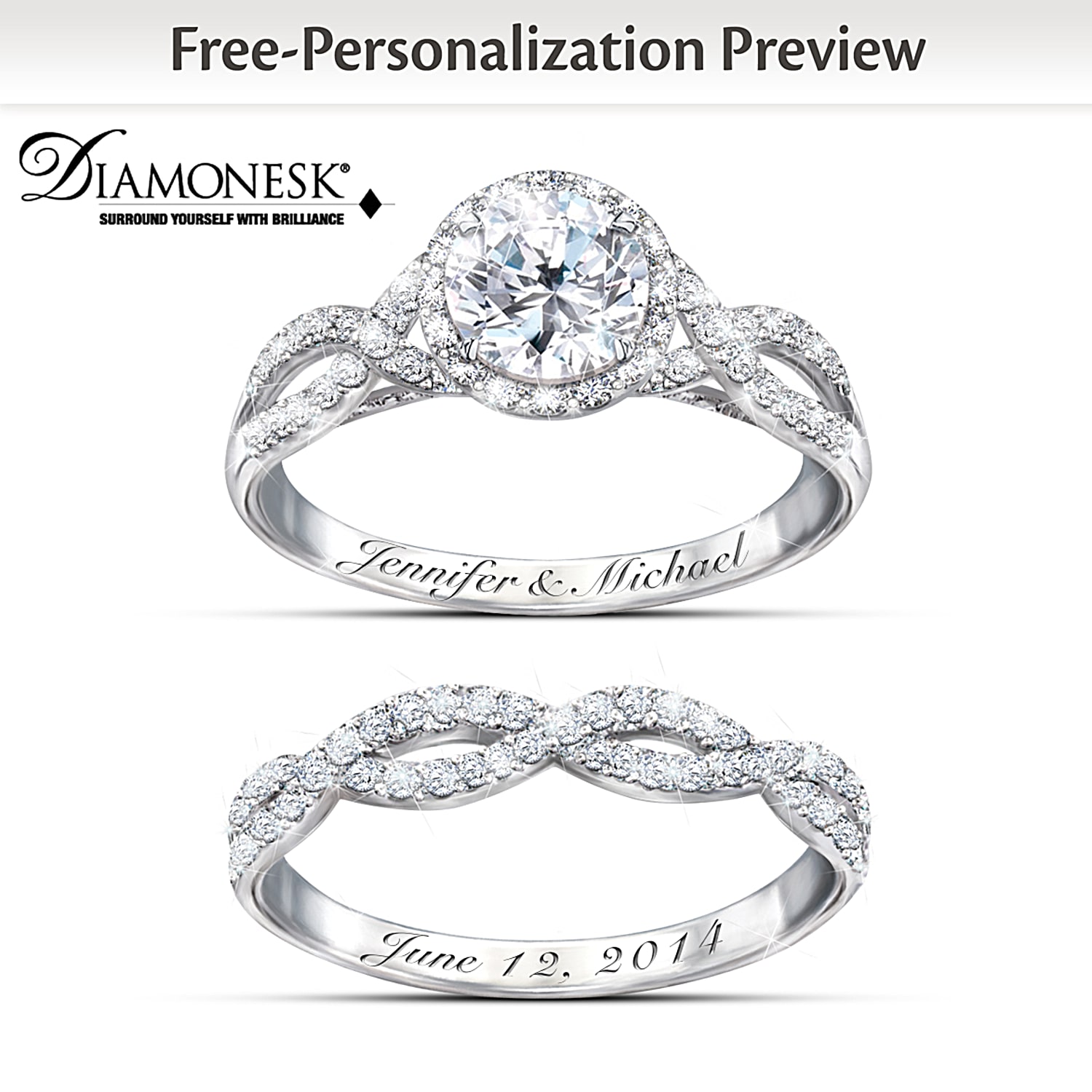 Diamonesk wedding sets discount