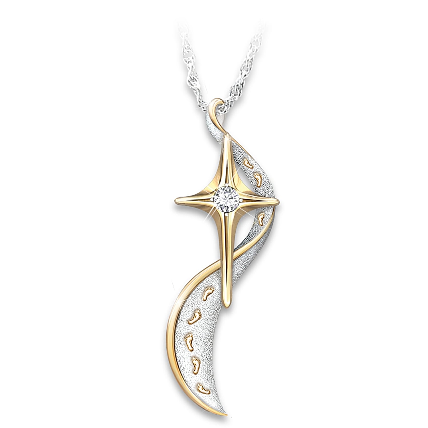 Footprints in the sand jewelry sterling silver top