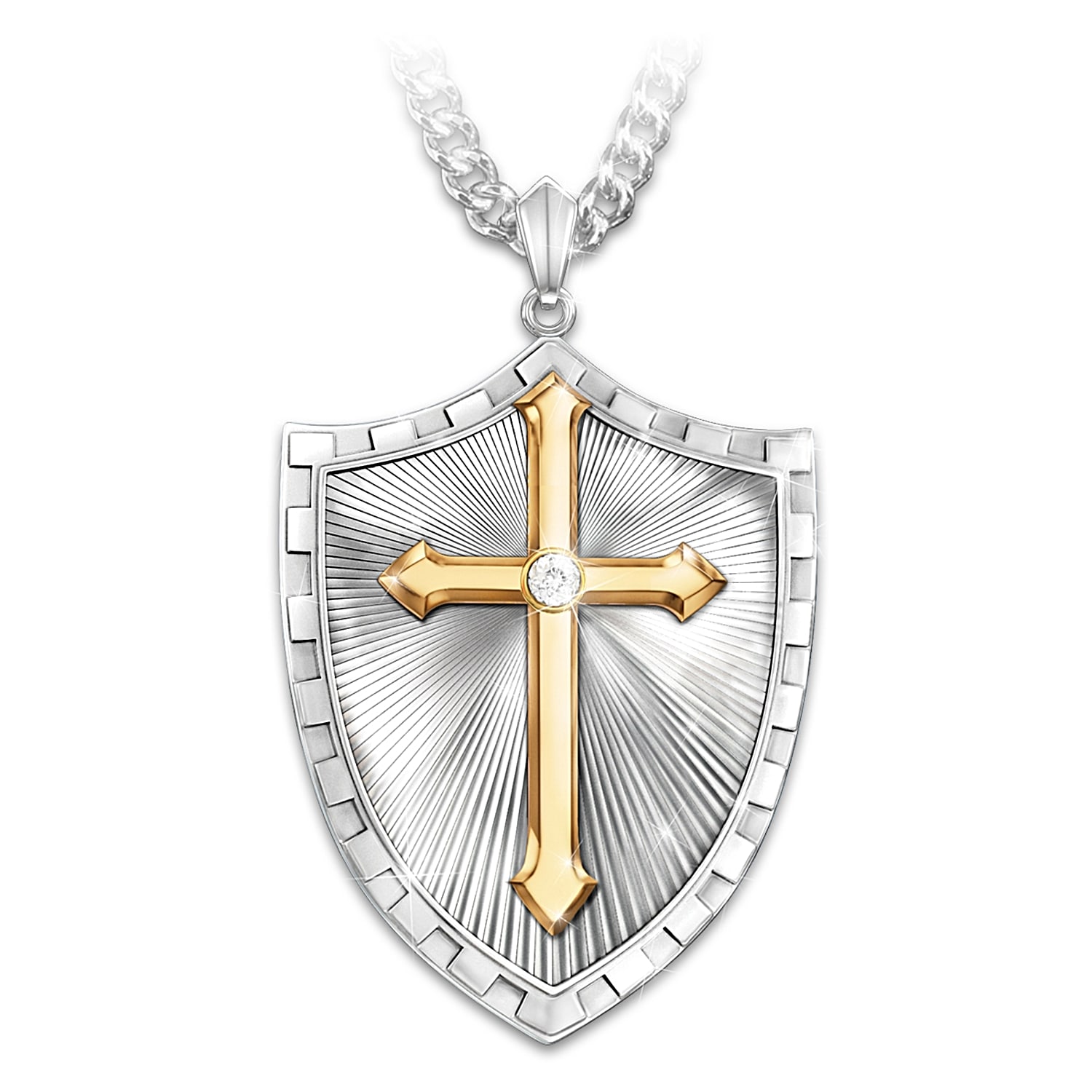 Shield cross necklace discount