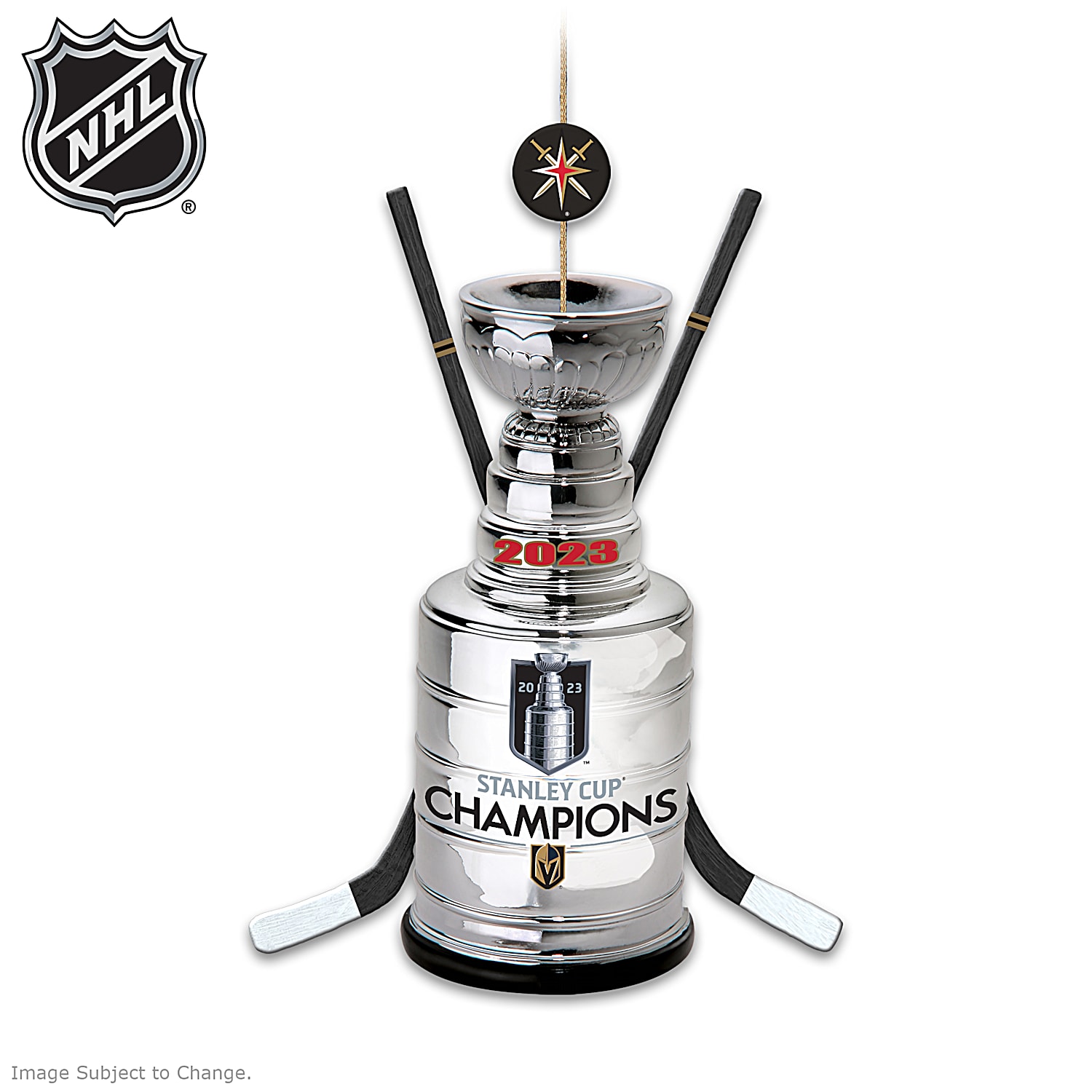 NHL® Vegas Golden Knights® 2023 Stanley Cup® Champions Hockey Ornament -  Keepsake Ornaments - Hallmark