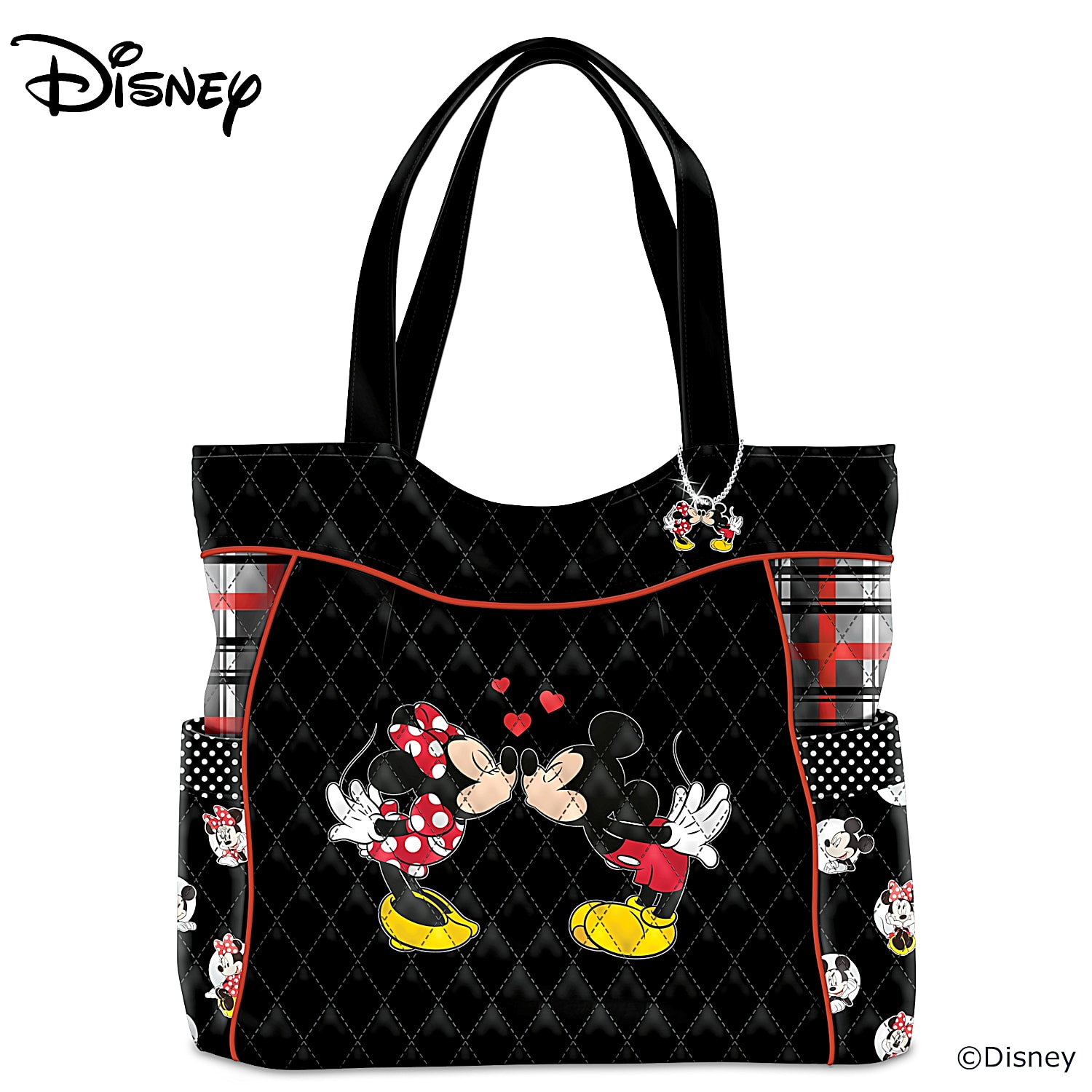 Disney Mickey and Minnie Mouse ''Love'' Canvas Tote Bag