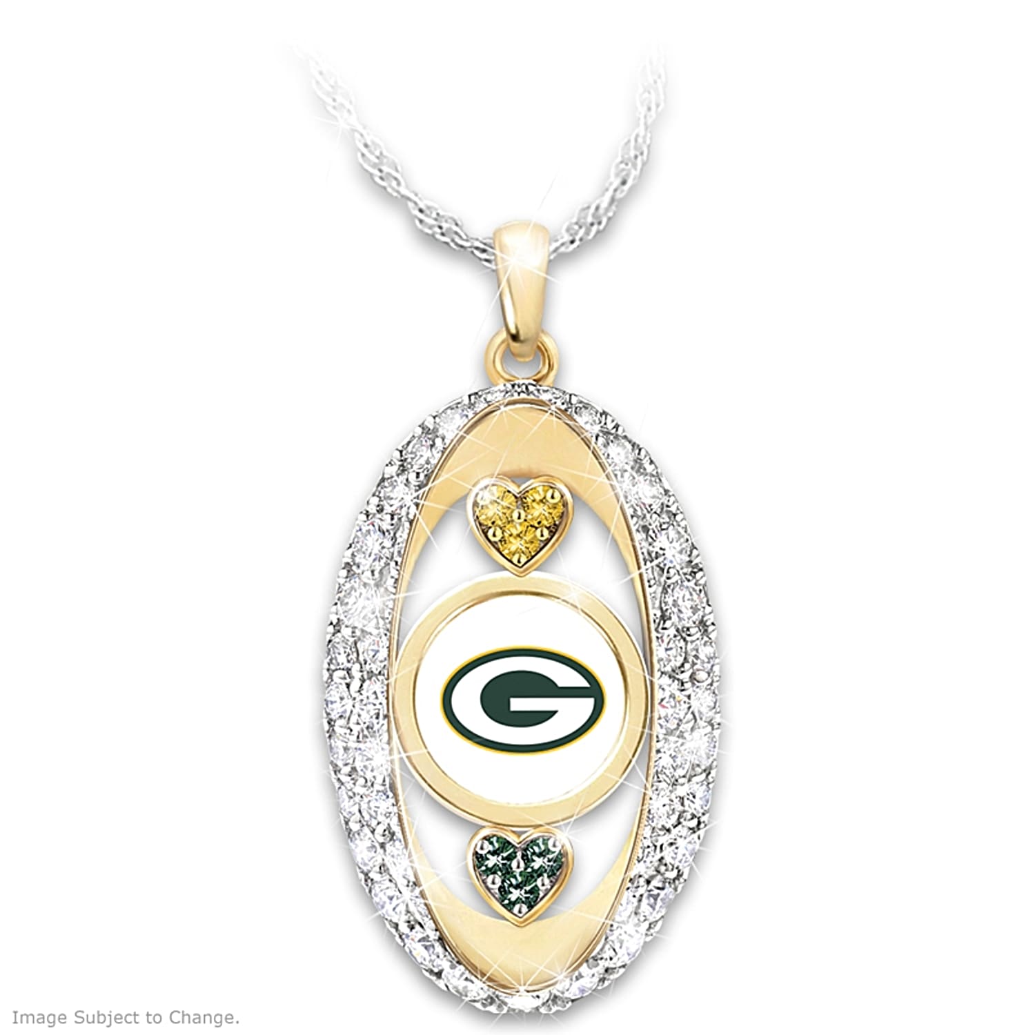 For The Love Of The Game Green Bay Packers Pendant Necklace