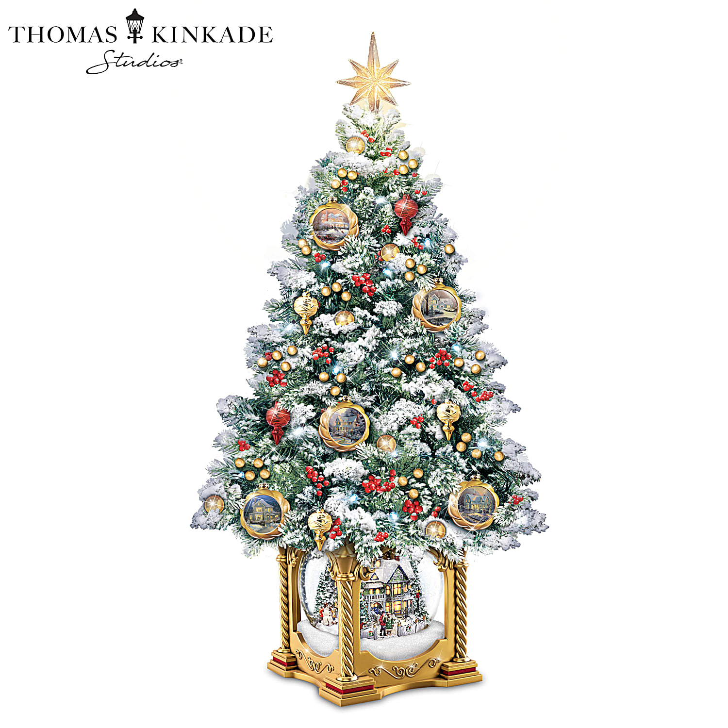 Thomas Kinkade Snow-Kissed Holiday Memories Tabletop Tree Thomas Kinkade Snow-Kissed Holiday Memories Tabletop Tree