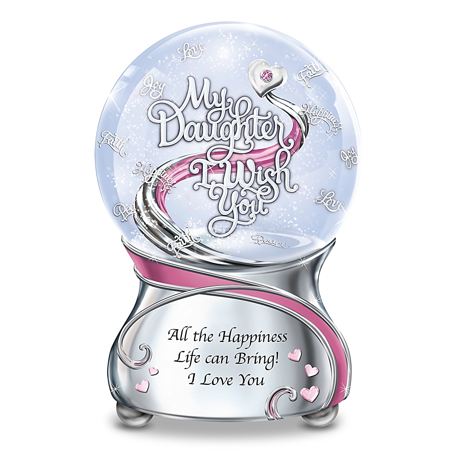 Together We Are Happy Campers Personalized Glitter Globe Featuring