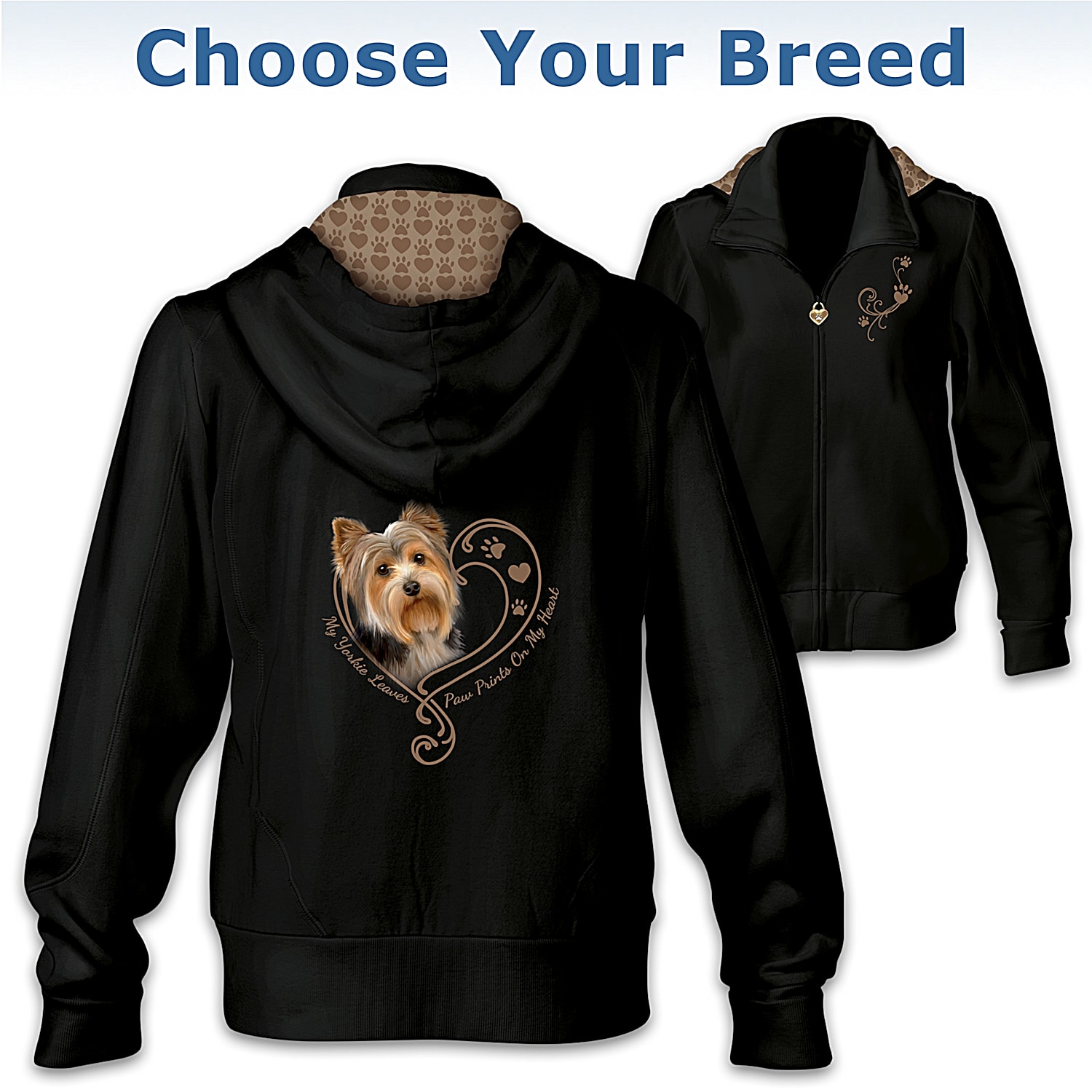 Dog paw print hoodie on sale