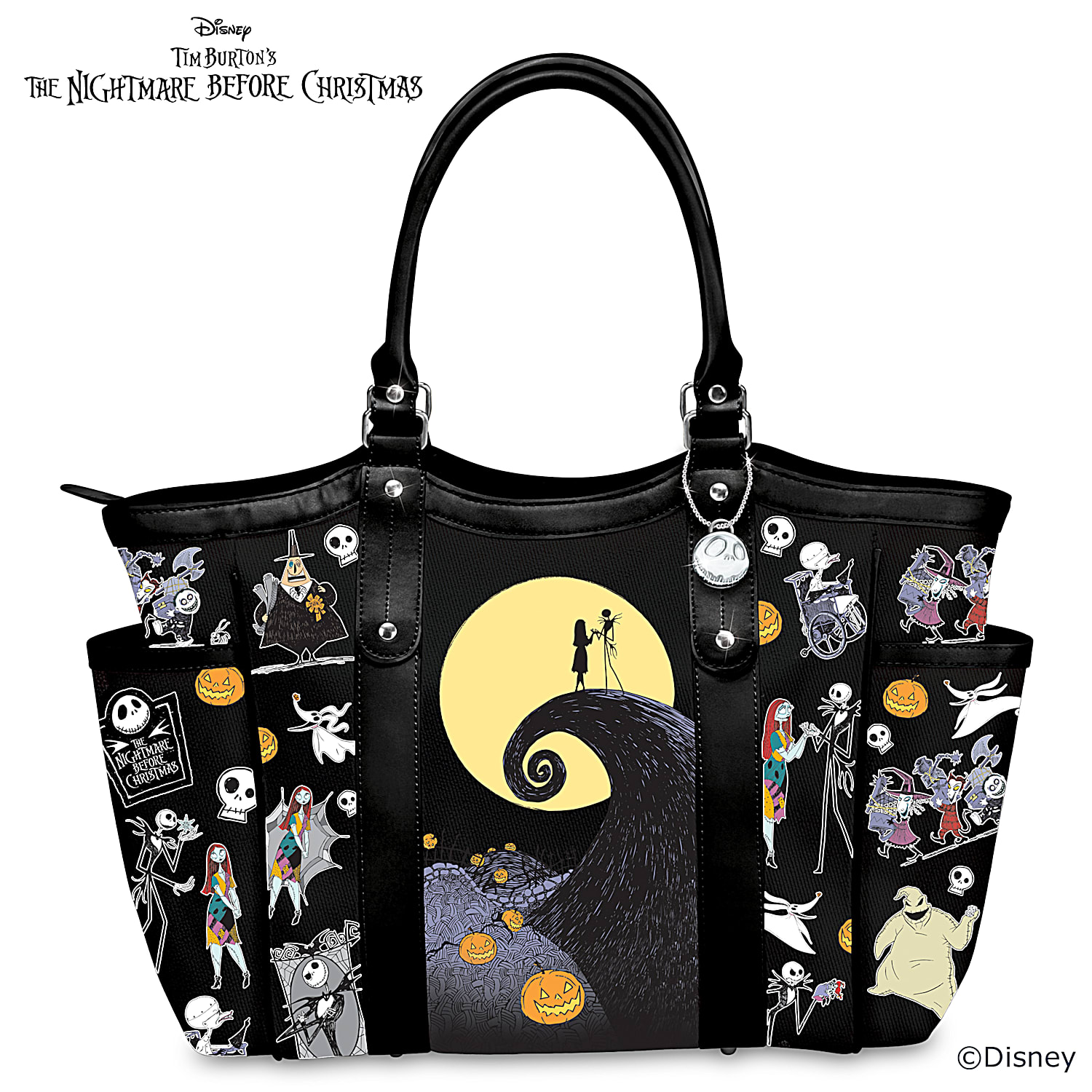 Disney Tim Burtons The Nightmare Before Christmas Polyester Twill Tote Bag