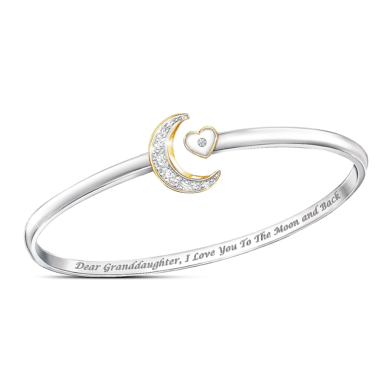 I Love You to The Moon and Back Bangle Bracelet