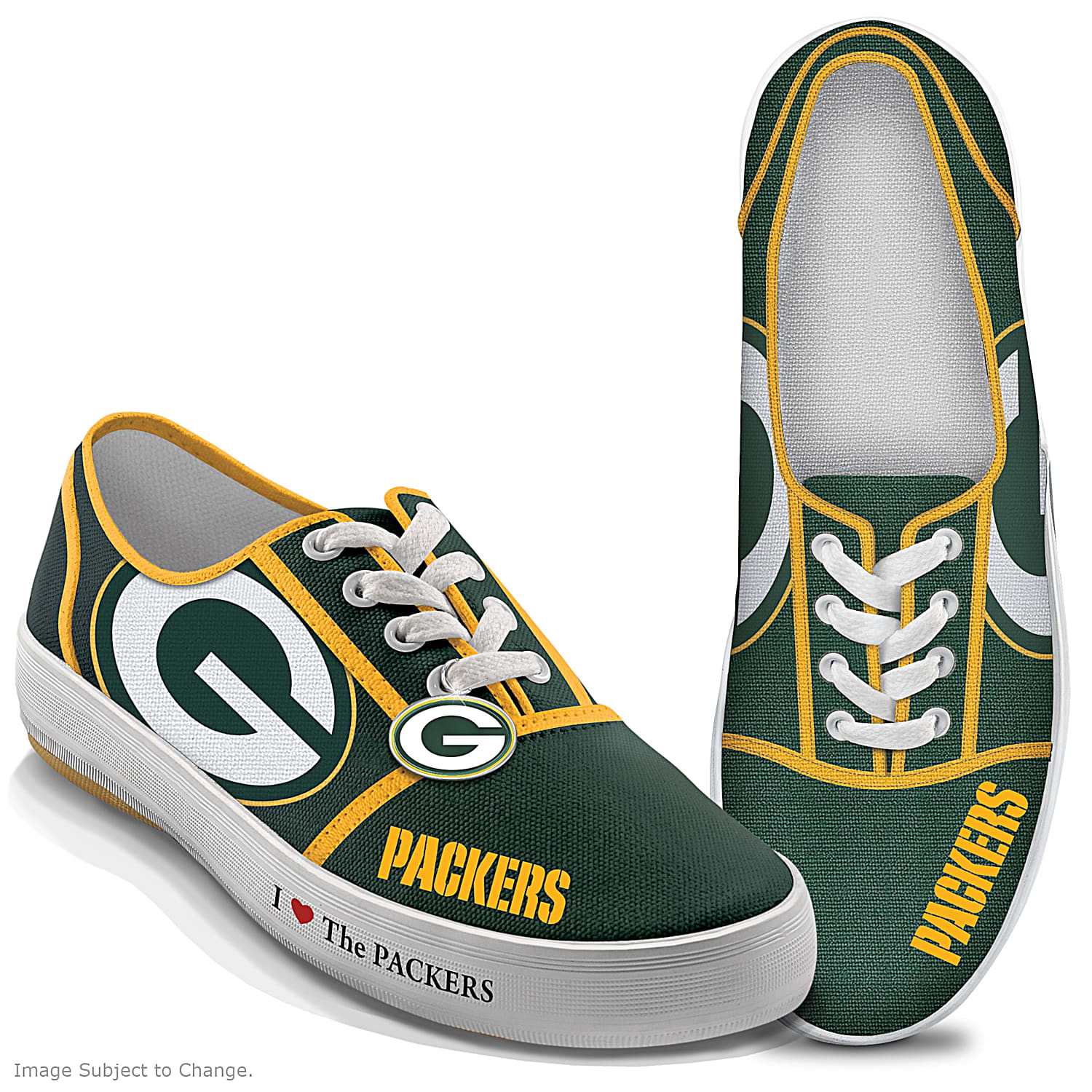 I Love The Packers Women s Shoes