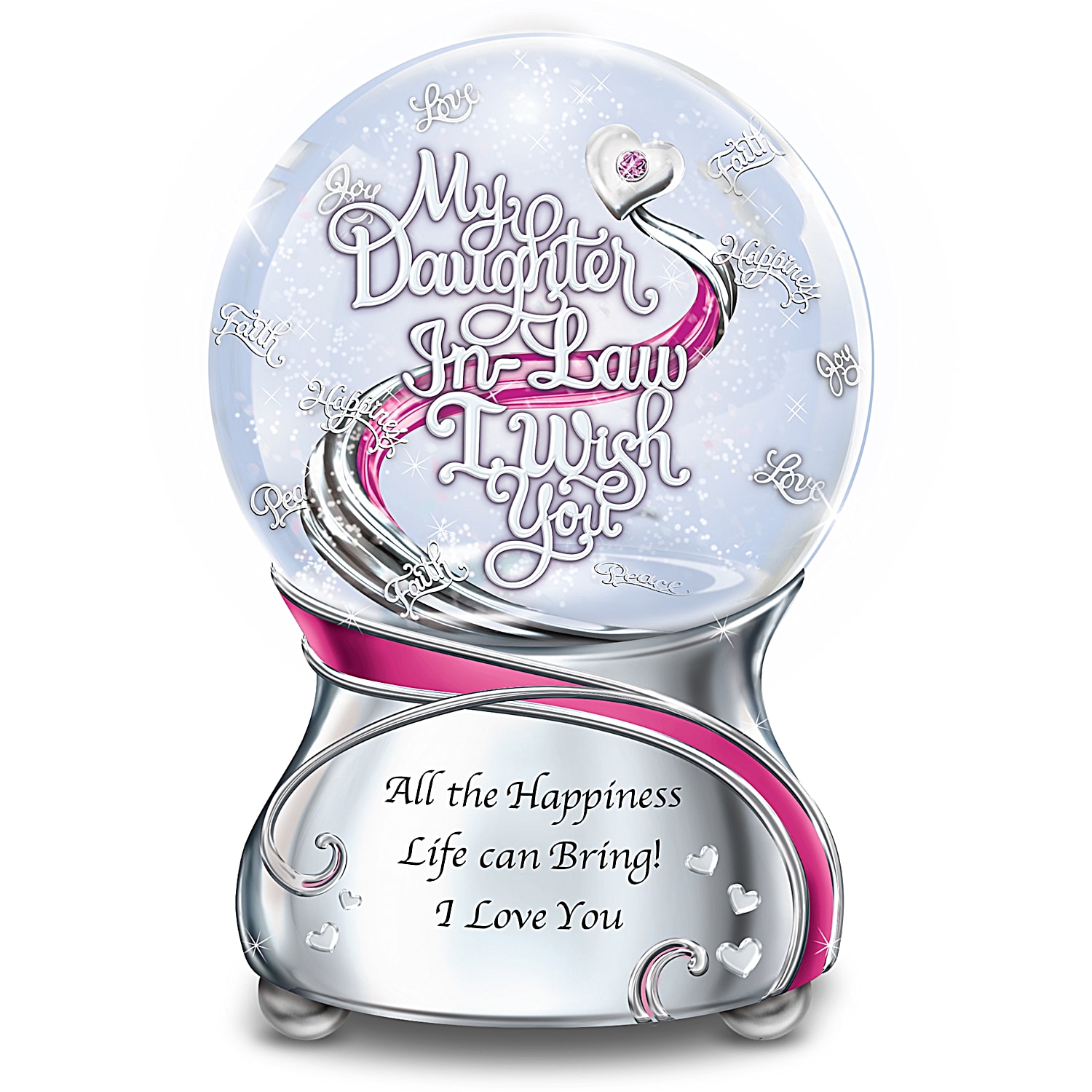 My Daughter In Law I Wish You Glitter Globe