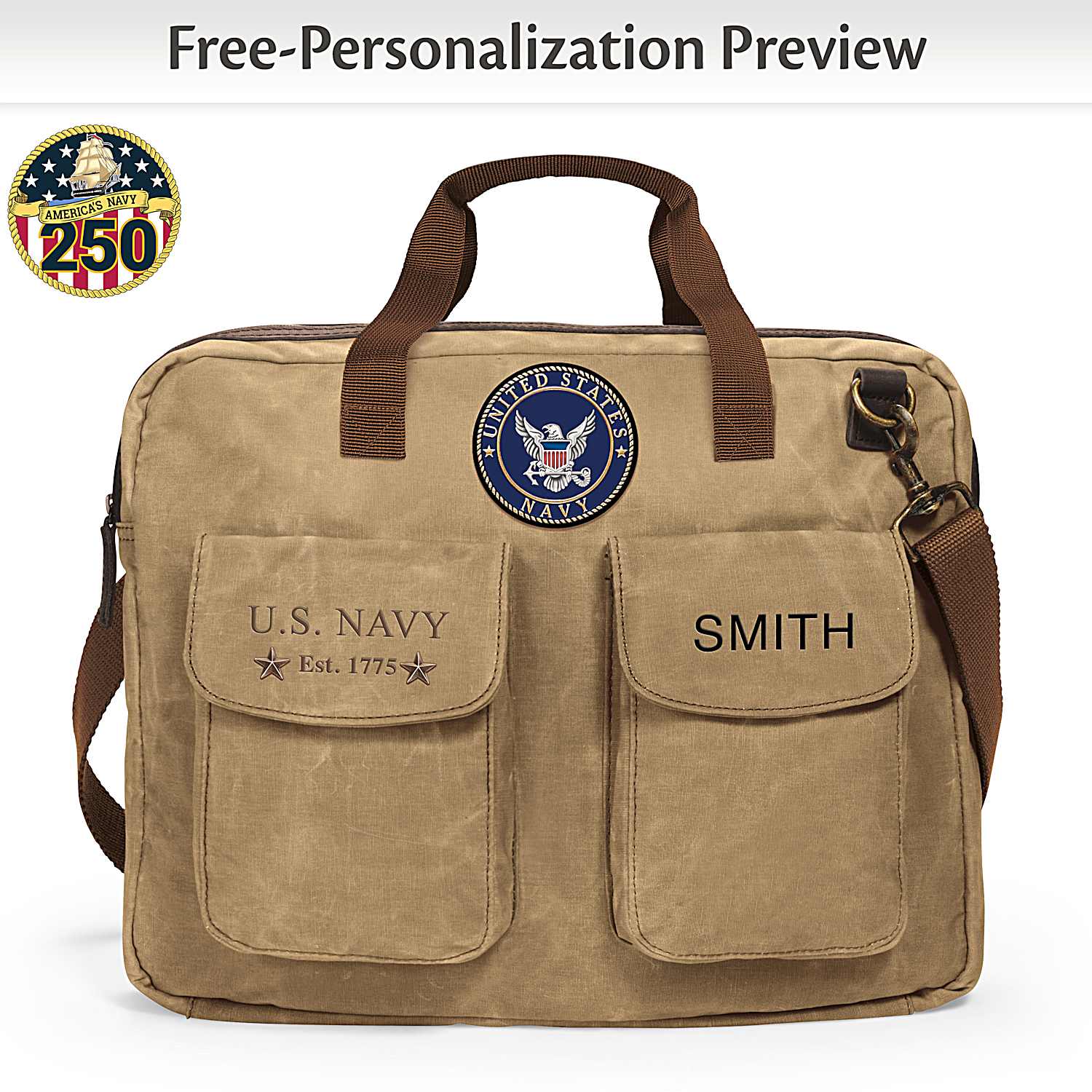 Navy messenger bag sale
