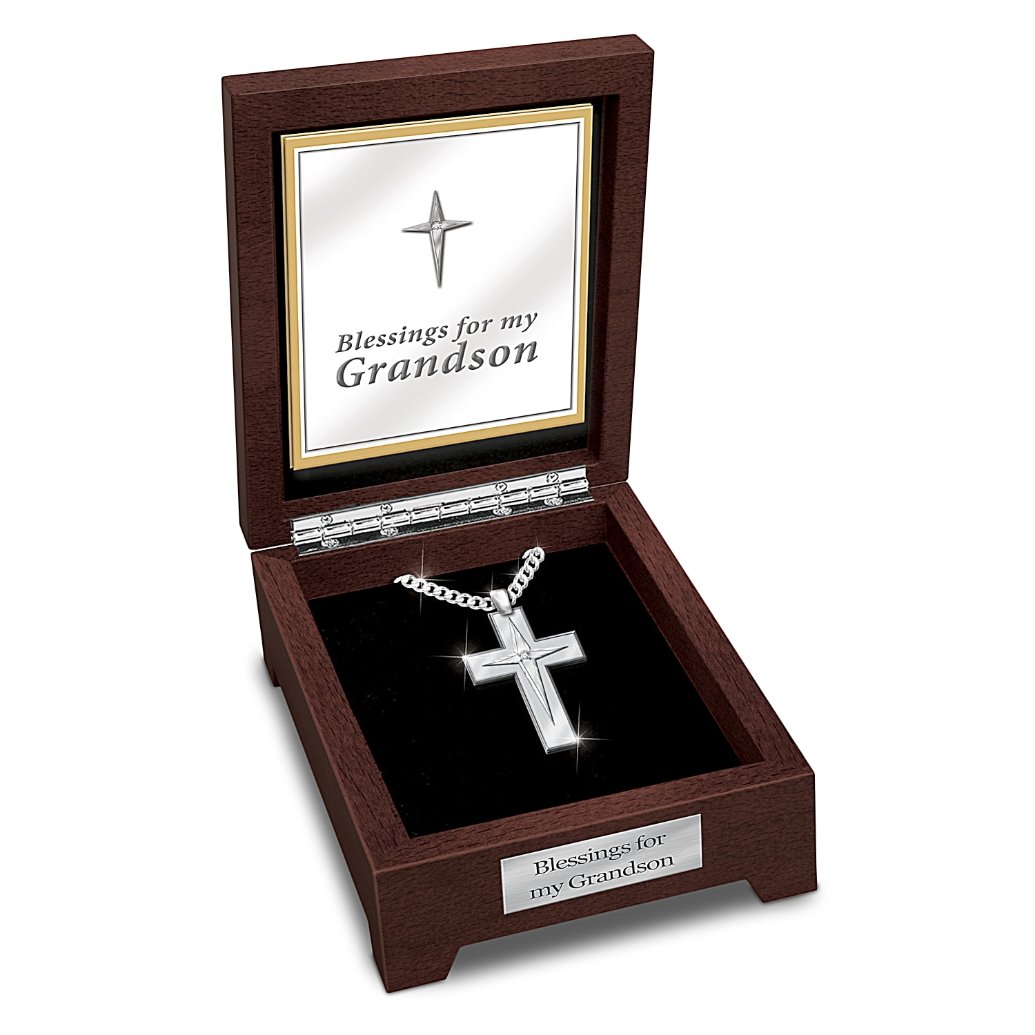 Bradford exchange cross shop necklace