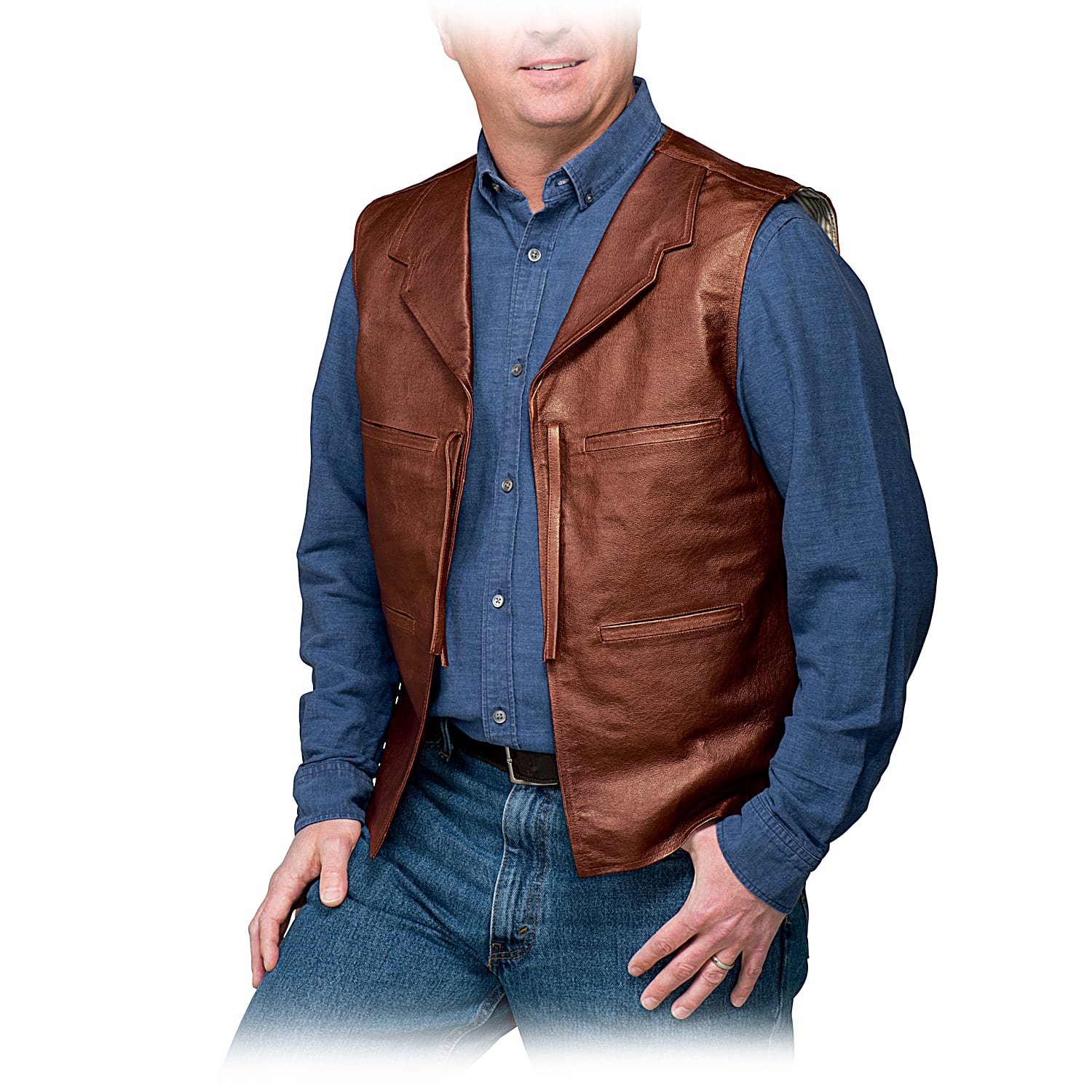 A leather vest top