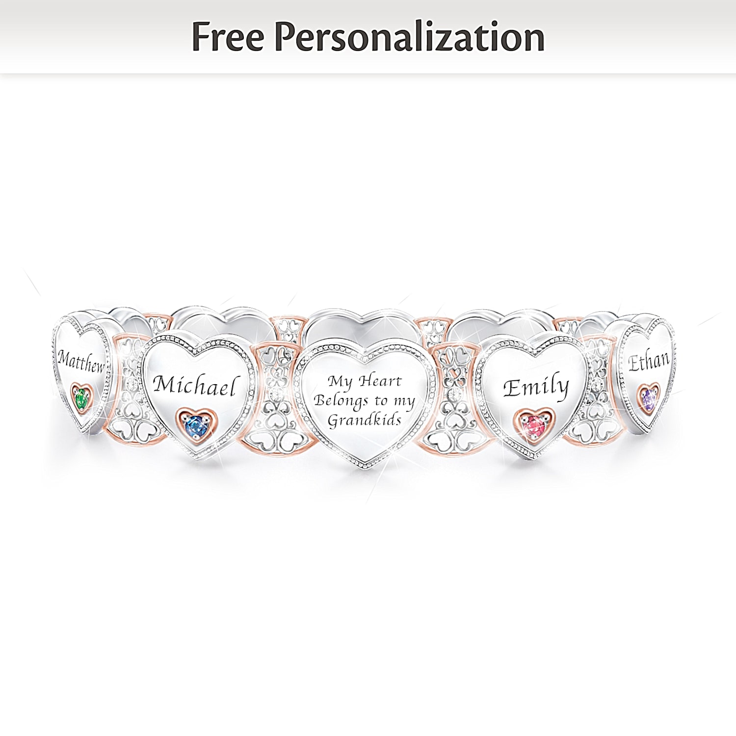 Bracelet with grandchildren names shop