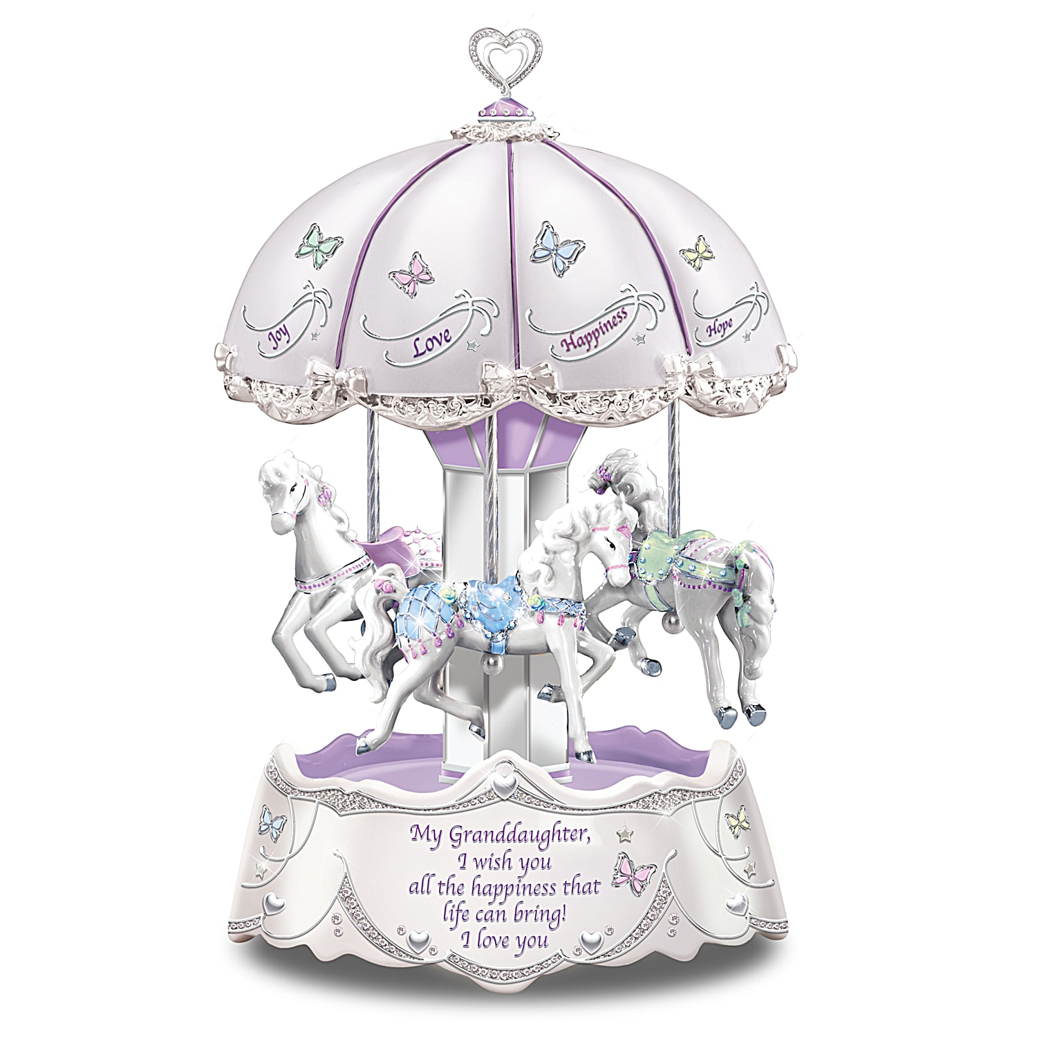 I Wish You Illuminated Carousel Music Box – The Bradford Exchange