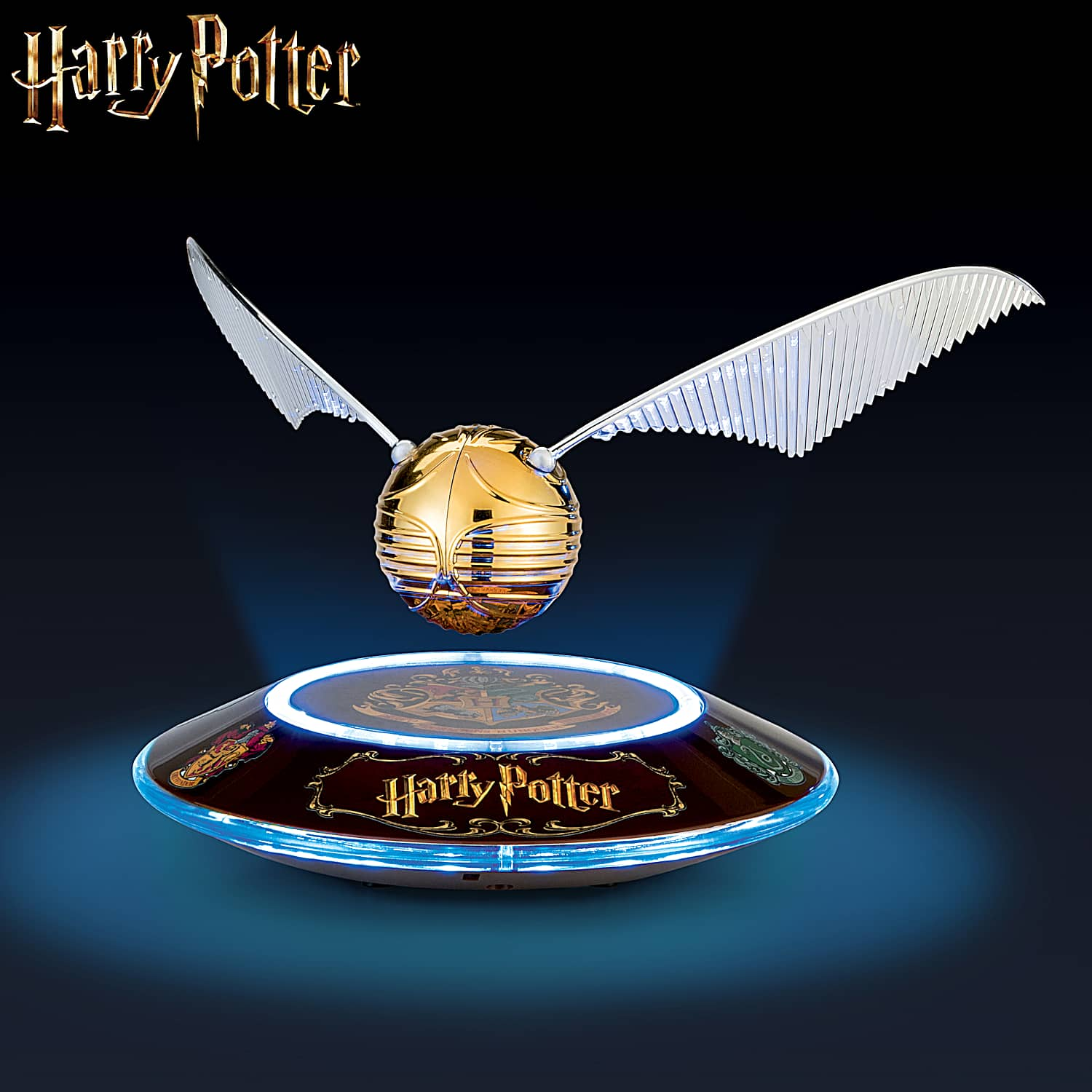 HARRY POTTER Levitating Illuminated GOLDEN SNITCH Sculpture