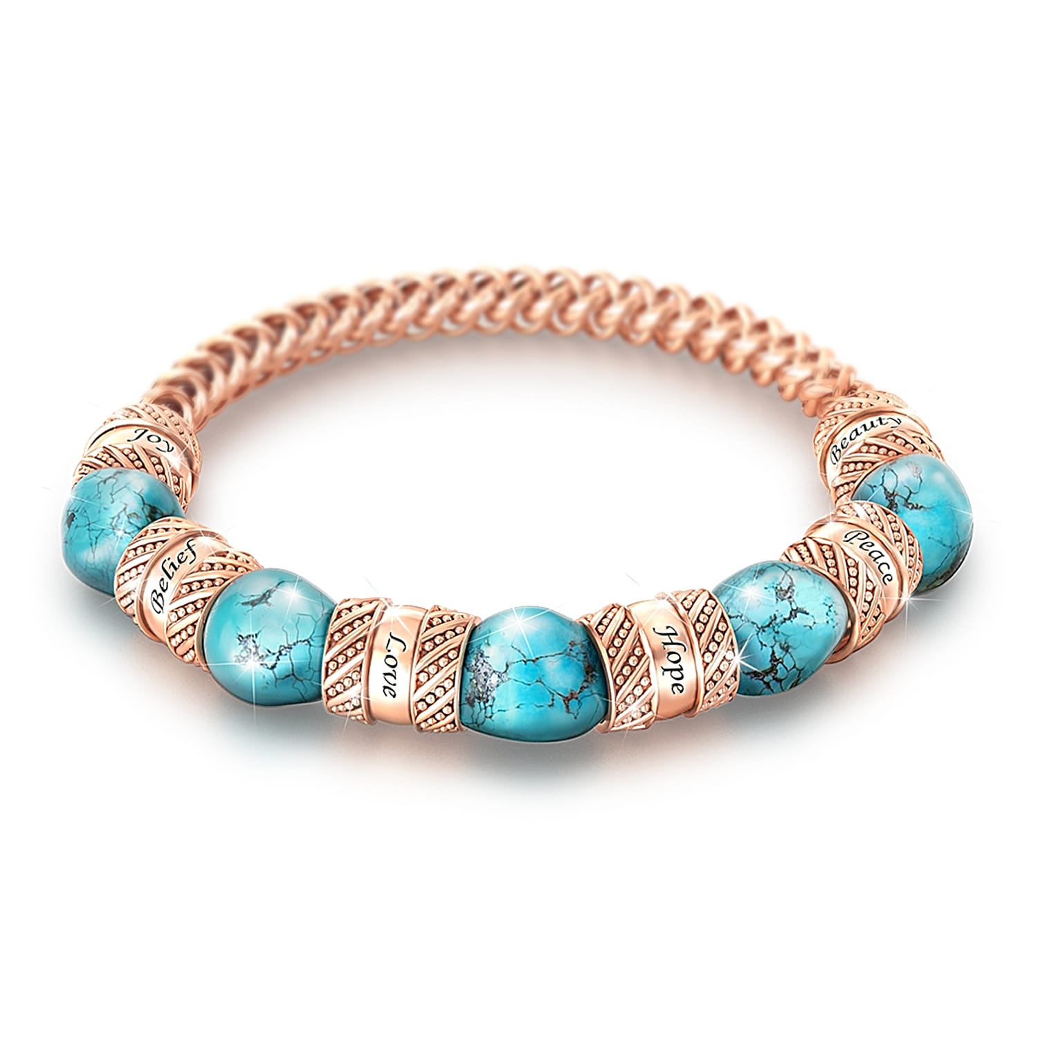 Copper and outlet turquoise bracelet