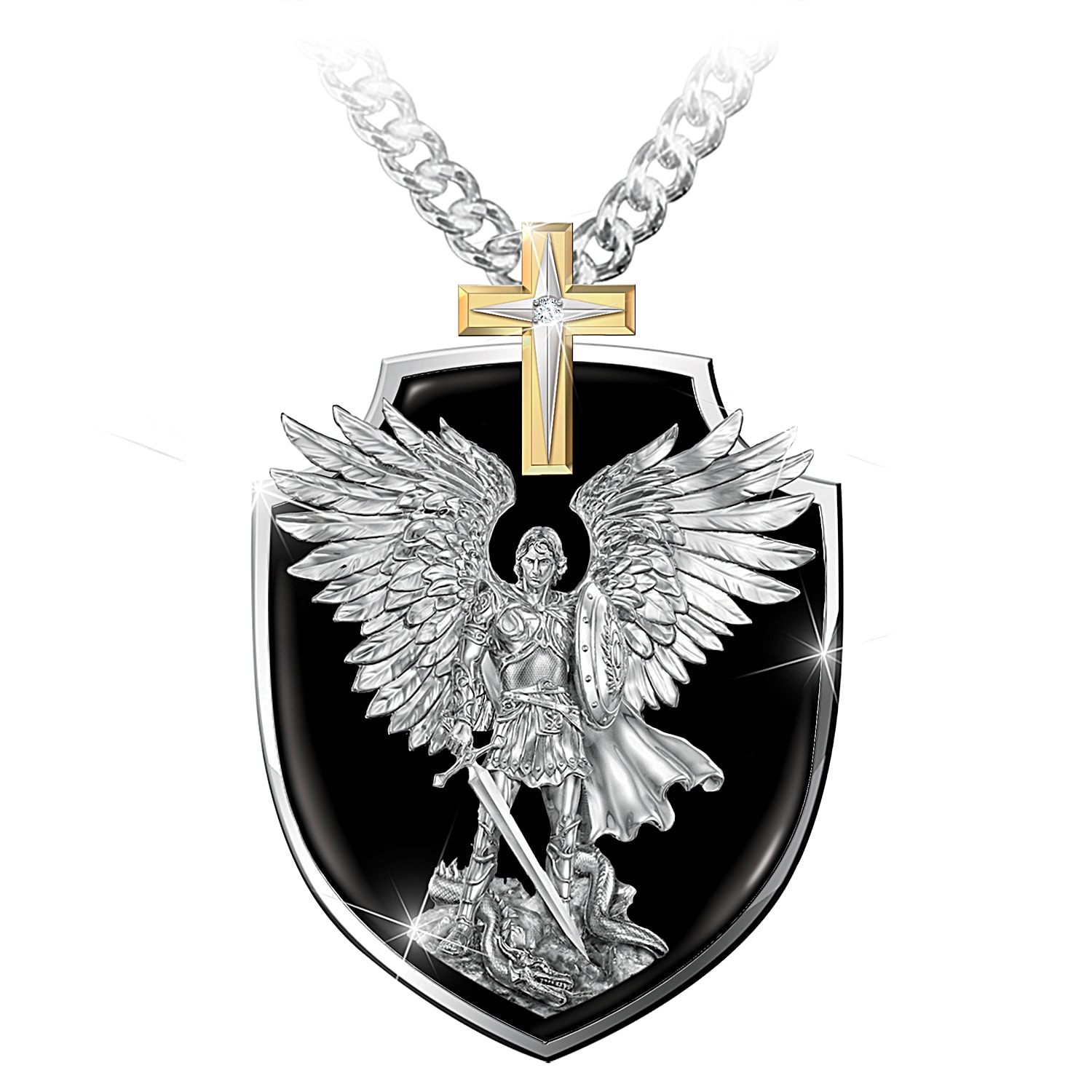 Bradford exchange st michael pendant sale