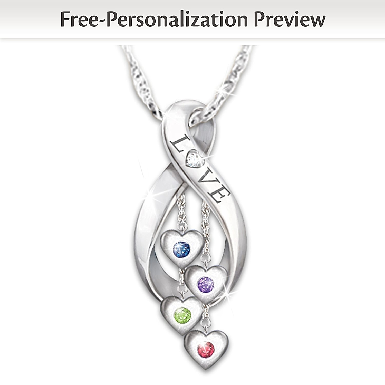 Infinity birthstone necklace for mom hot sale