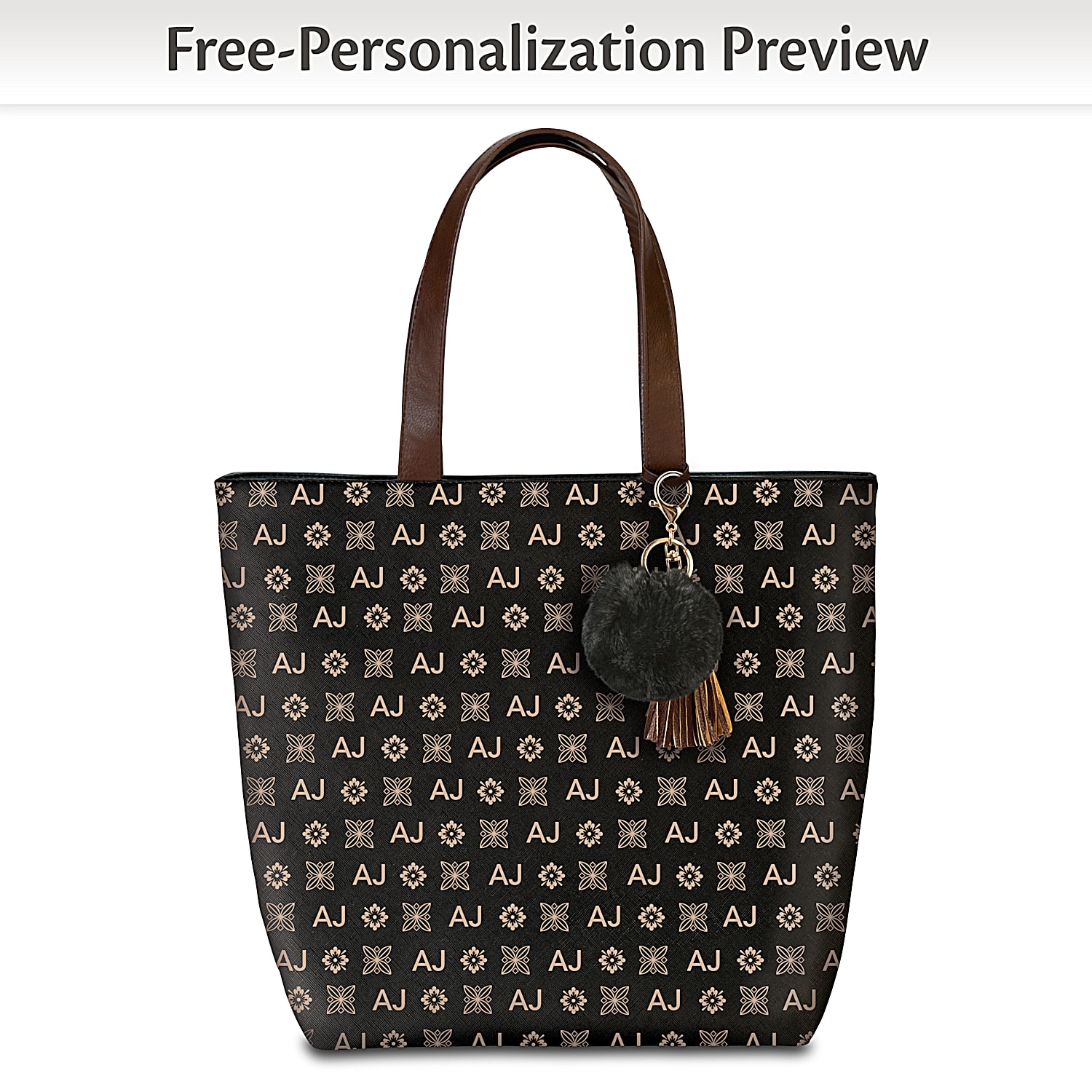 Tote bag with initials 2025